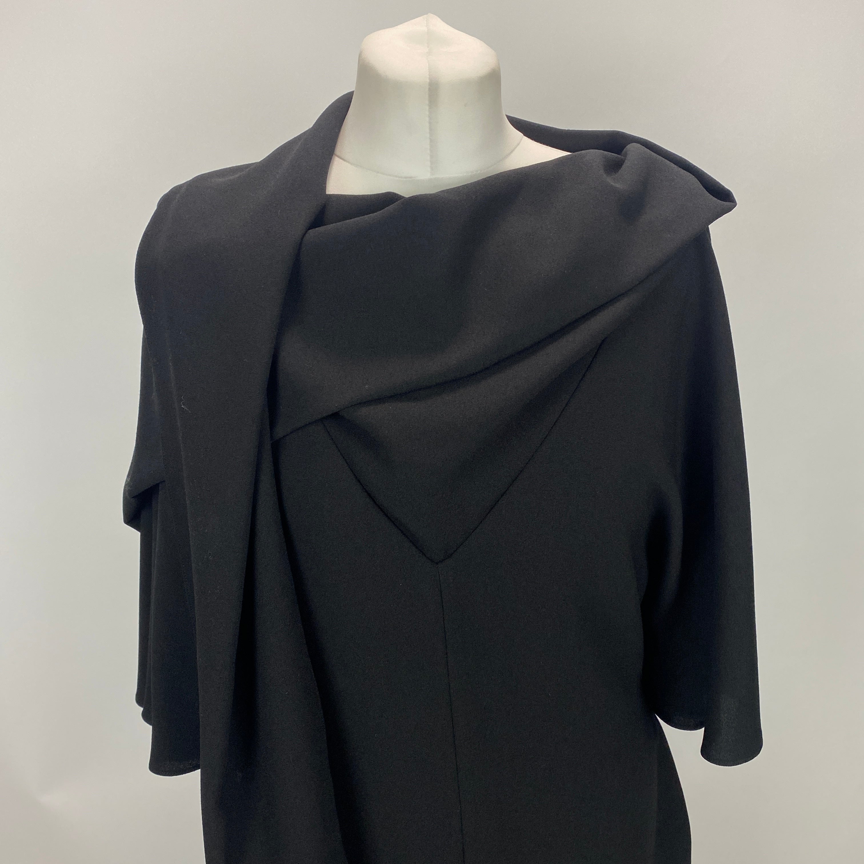 Roksanda Black Crepe Cowl Neck Evening Dress L