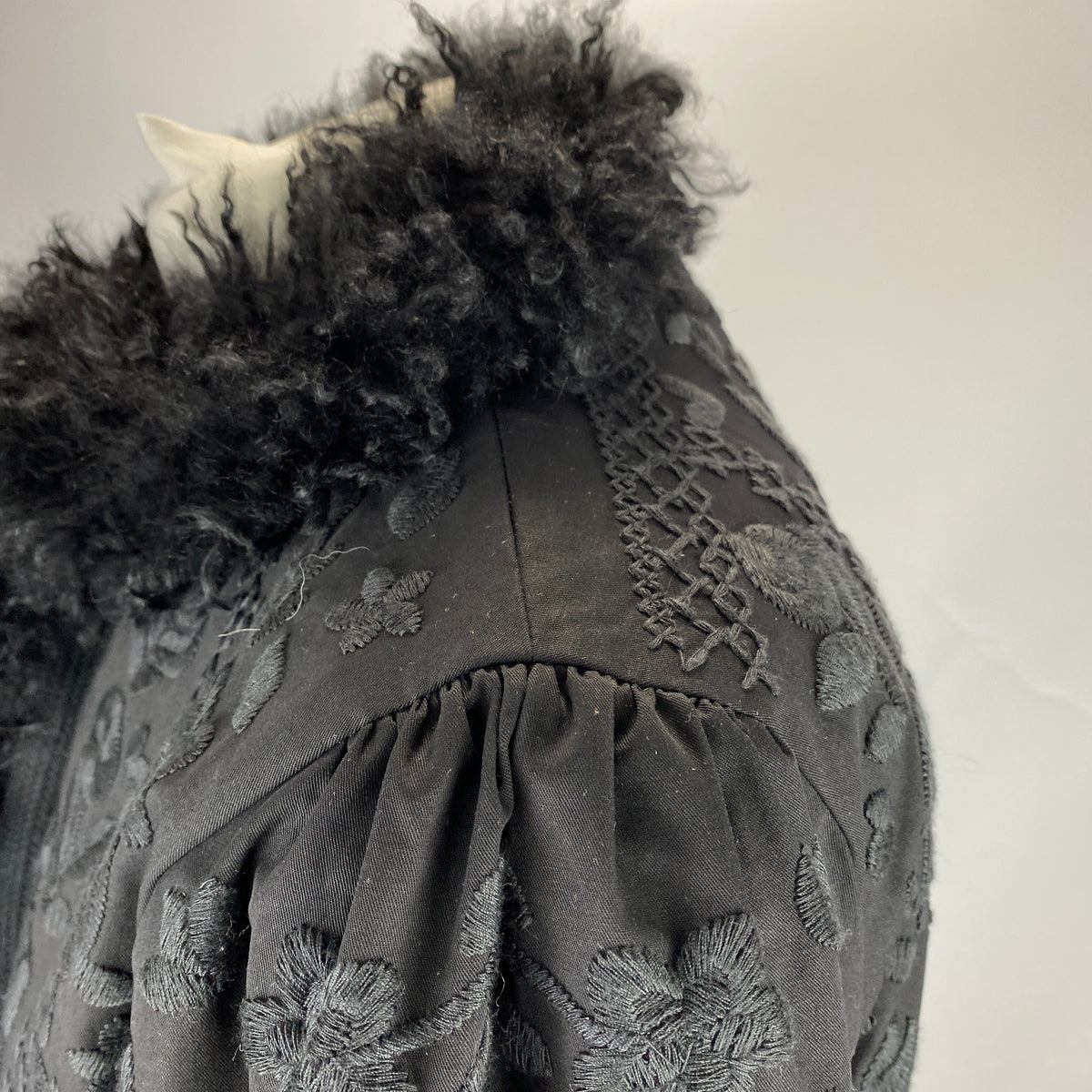 Antik Batik £725 Black Embroidered Shearling Afghan Jacket M