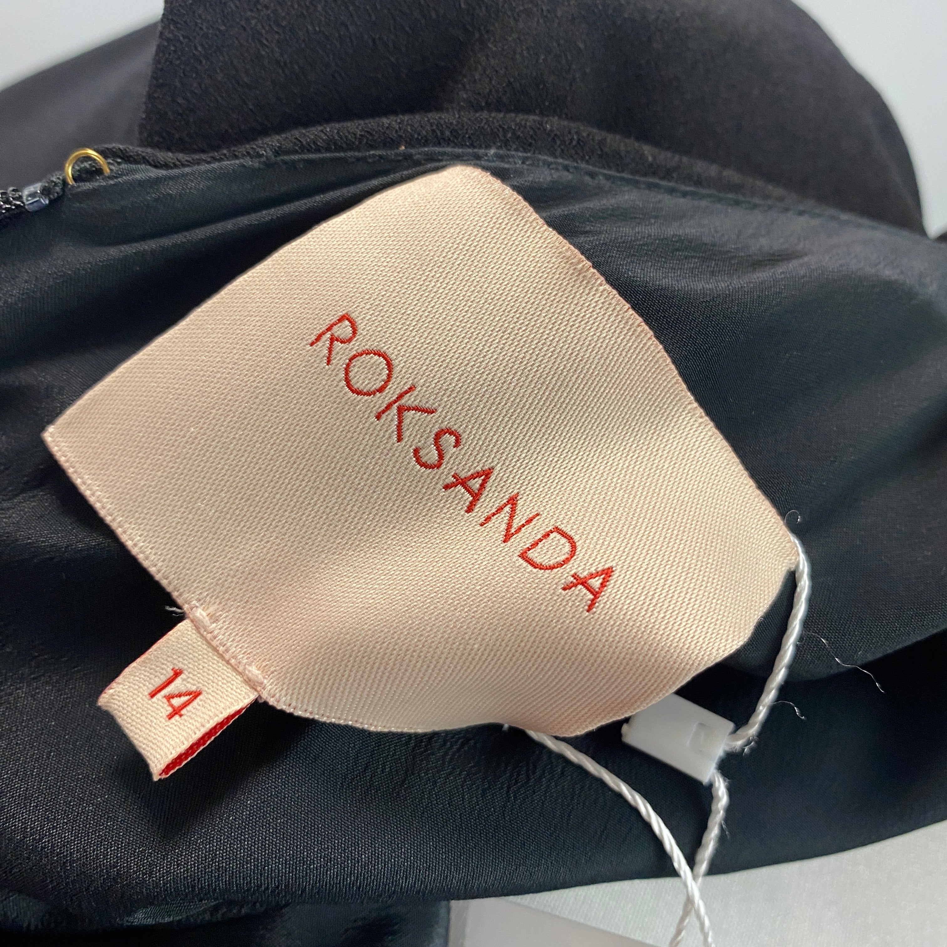 Roksanda Black Crepe Cowl Neck Evening Dress L