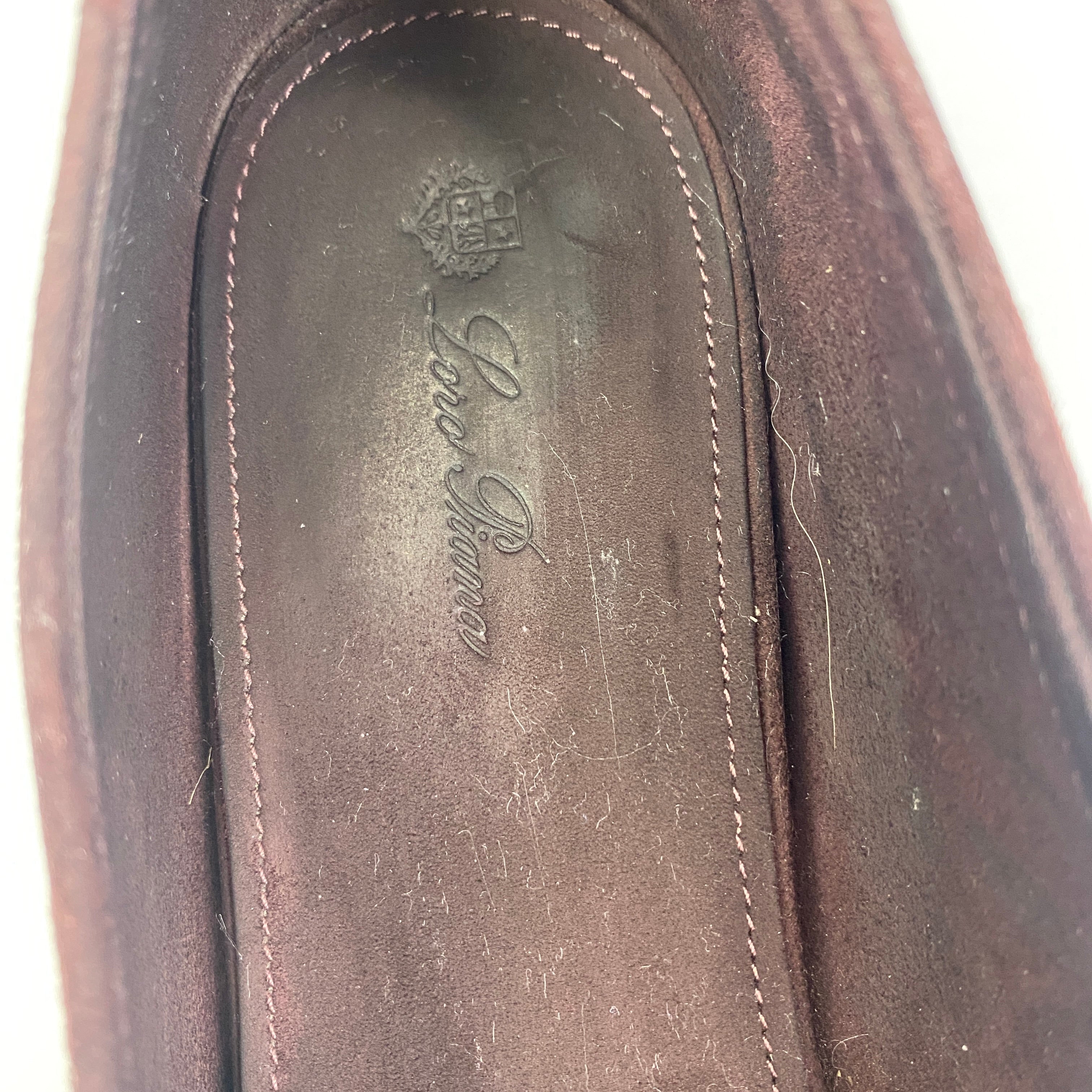 Loro Piana £855 Prune Suede Primula Flat Pumps 39