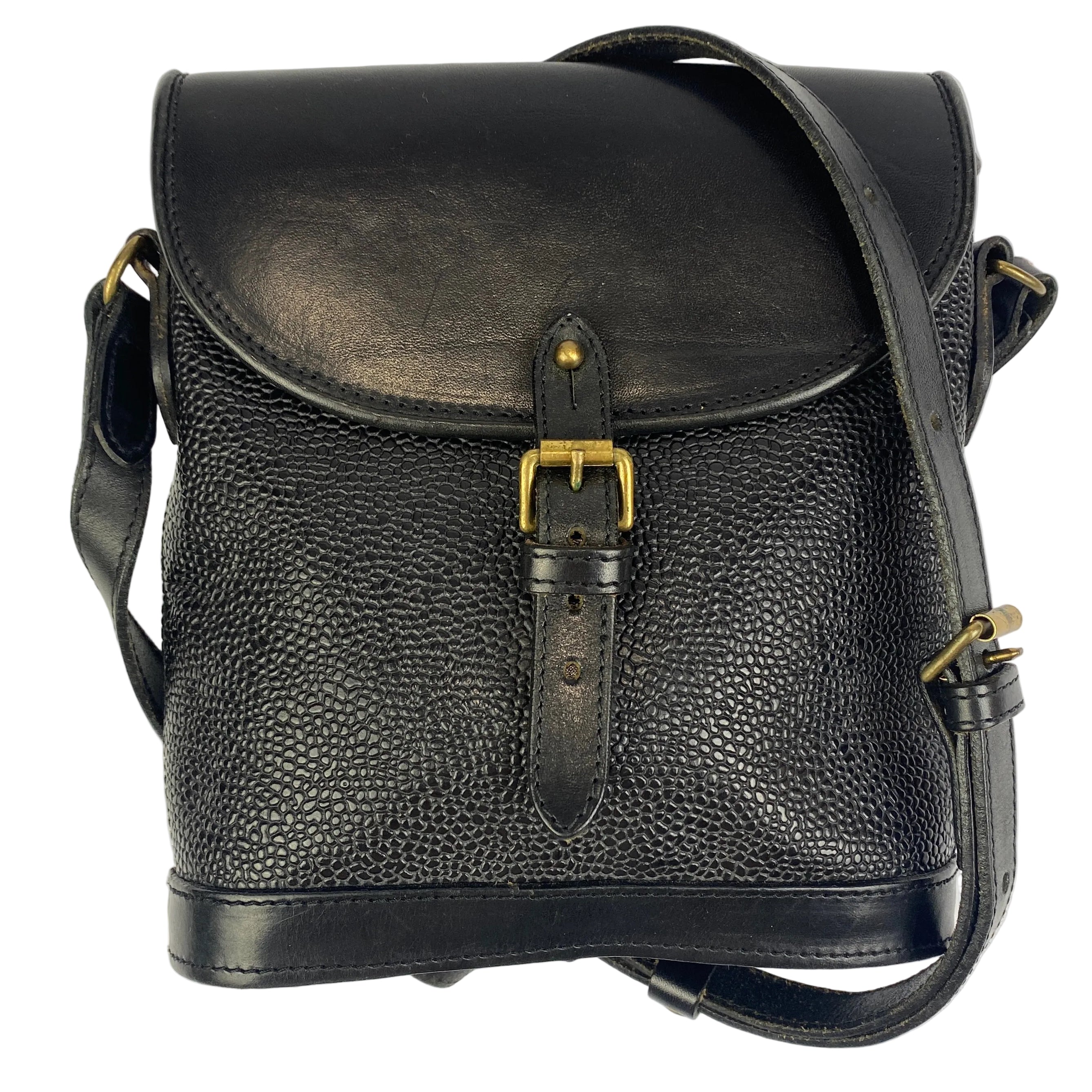 Mulberry Black Scotchgrain & Leather Binocular Bag