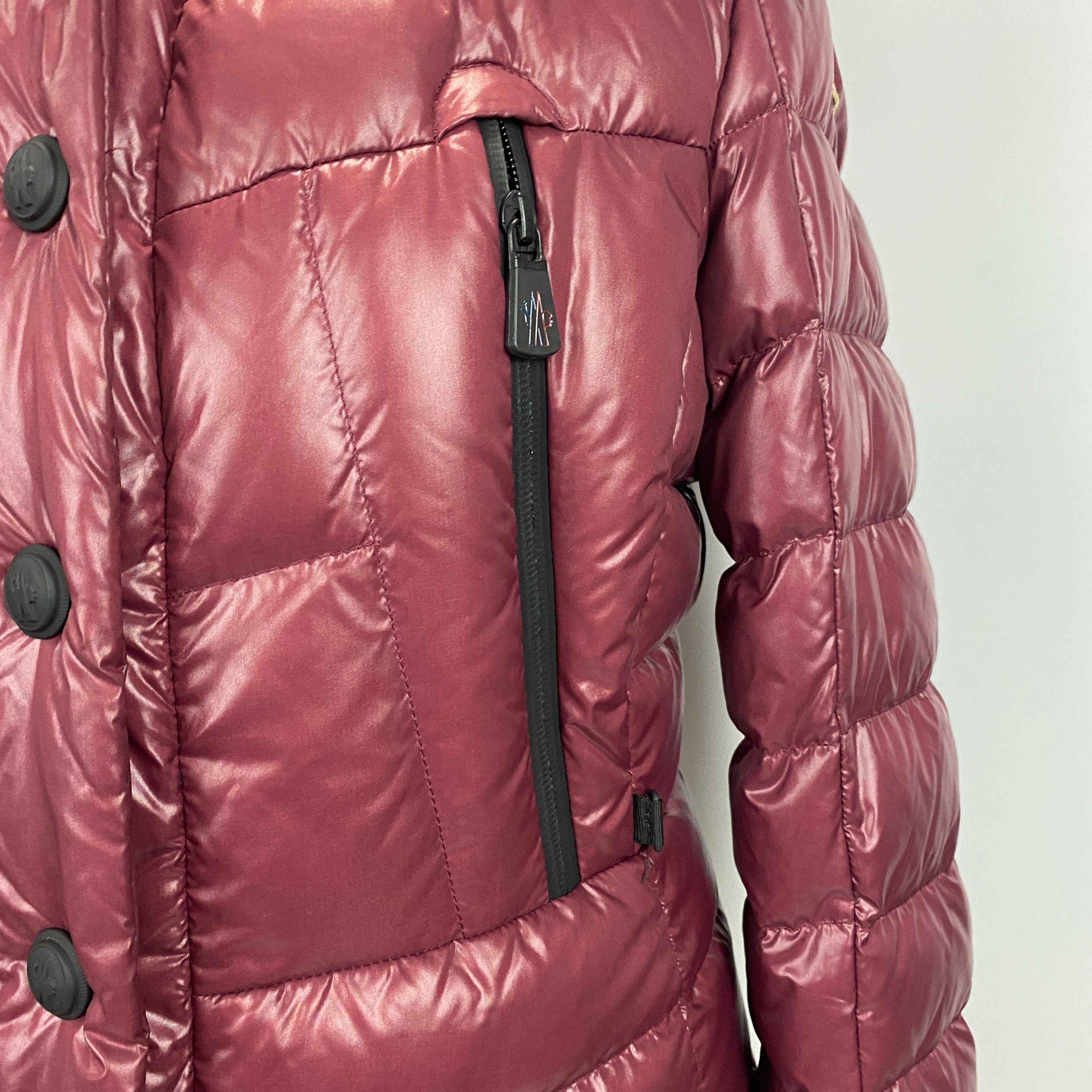 Moncler £1800 Berry Quilted Beverley Ski Jacket S