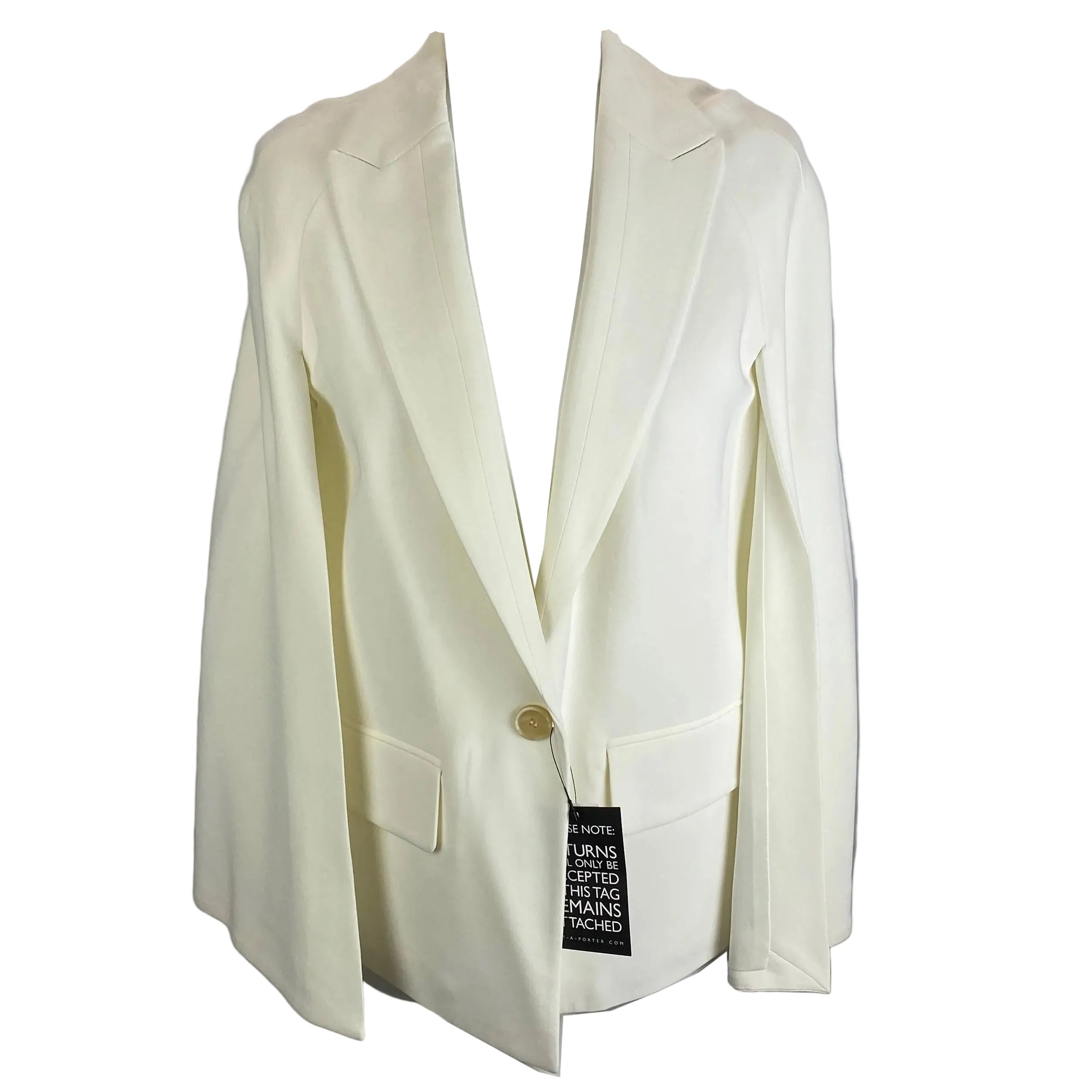 Givenchy New £1845 Ivory Smoking Cape Blazer S