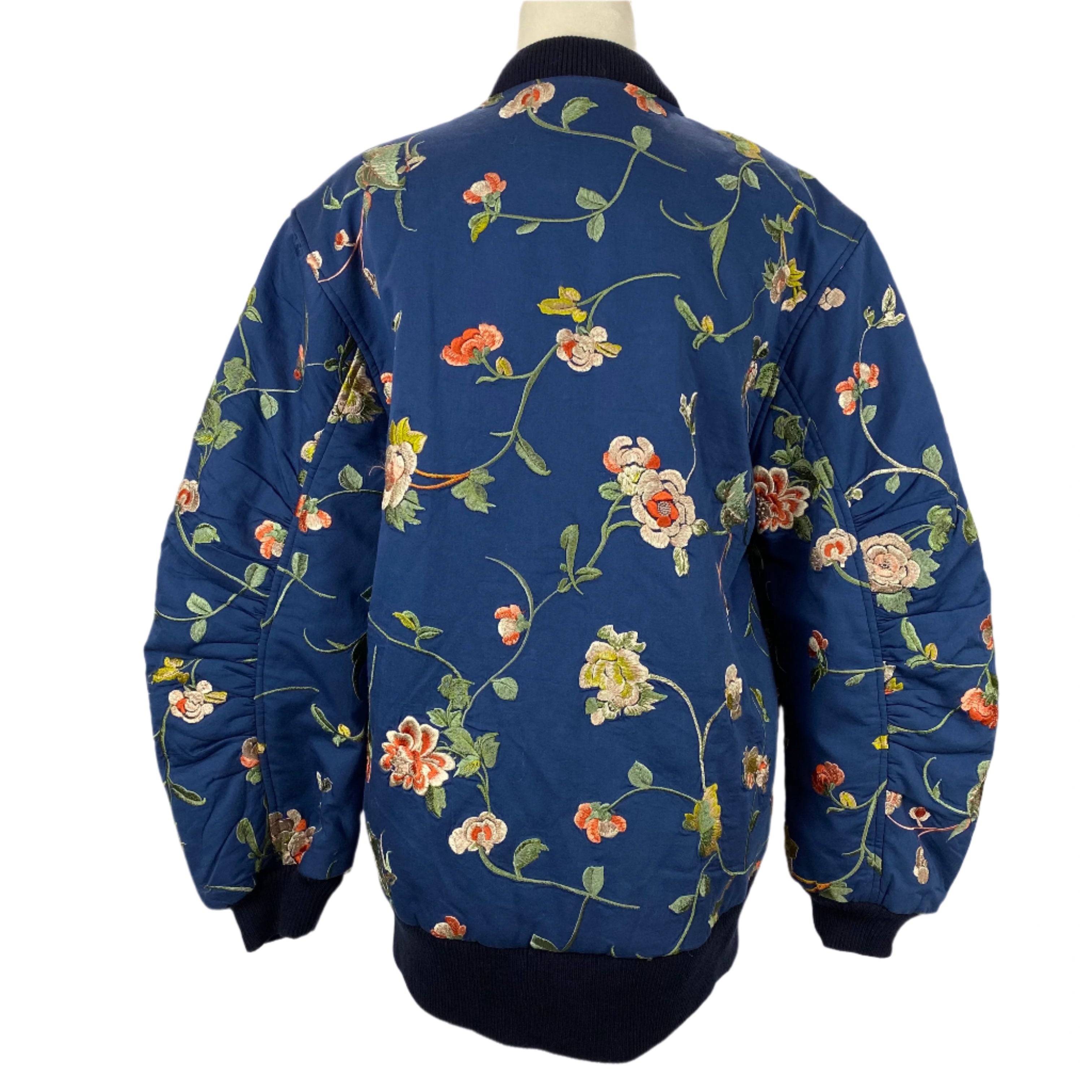 Sea New York $650 Blue Embroidered Julian Bomber Jacket S/M