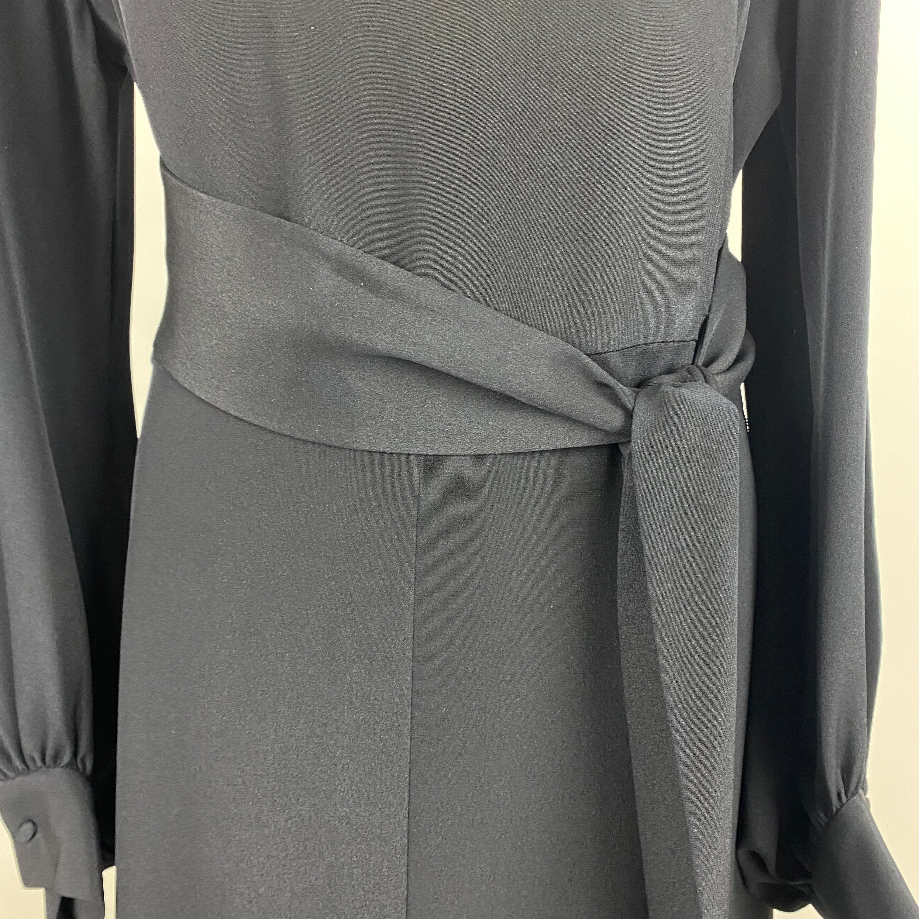 Goat New £690 Navy Silk Eveline Maxi Dress L