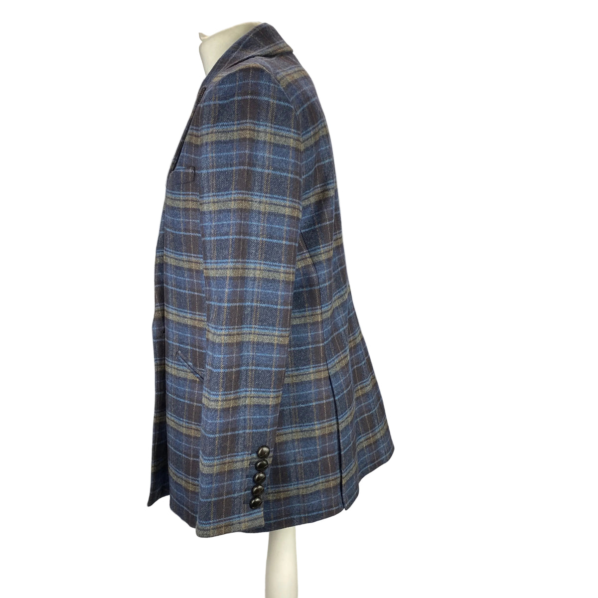 Veronica Beard £548 Blue Check Wool Dickey Jacket M-L