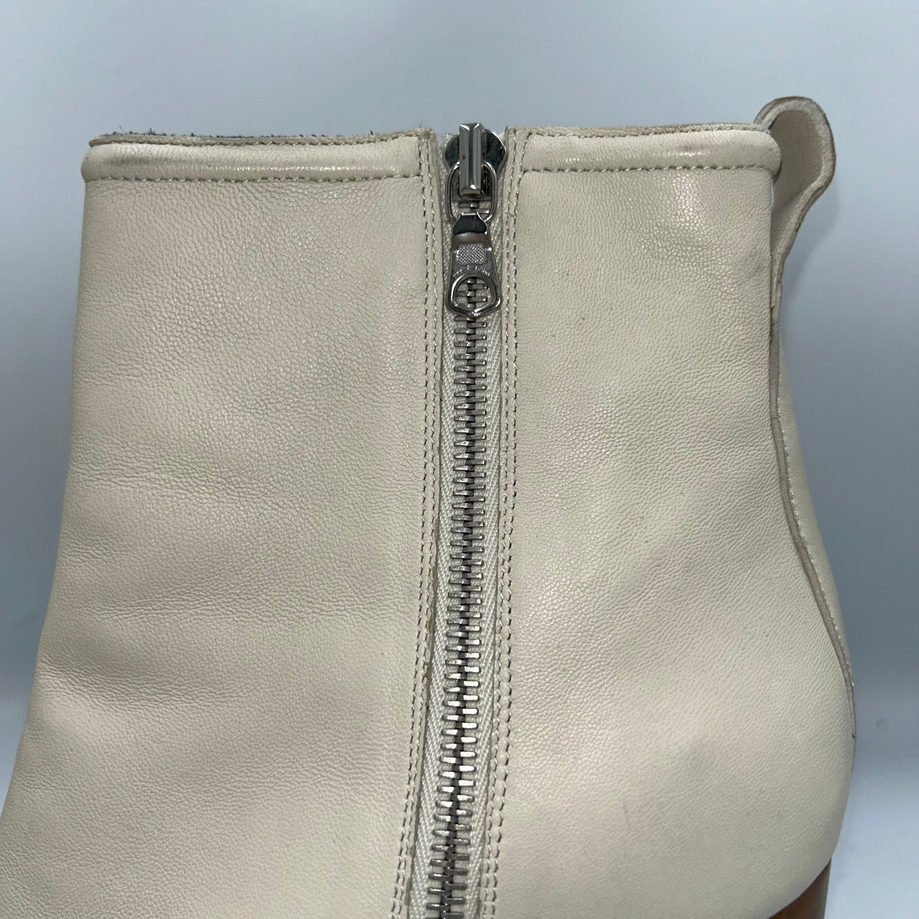 Rag & Bone £550 Ivory Ellis Ankle Boots 40