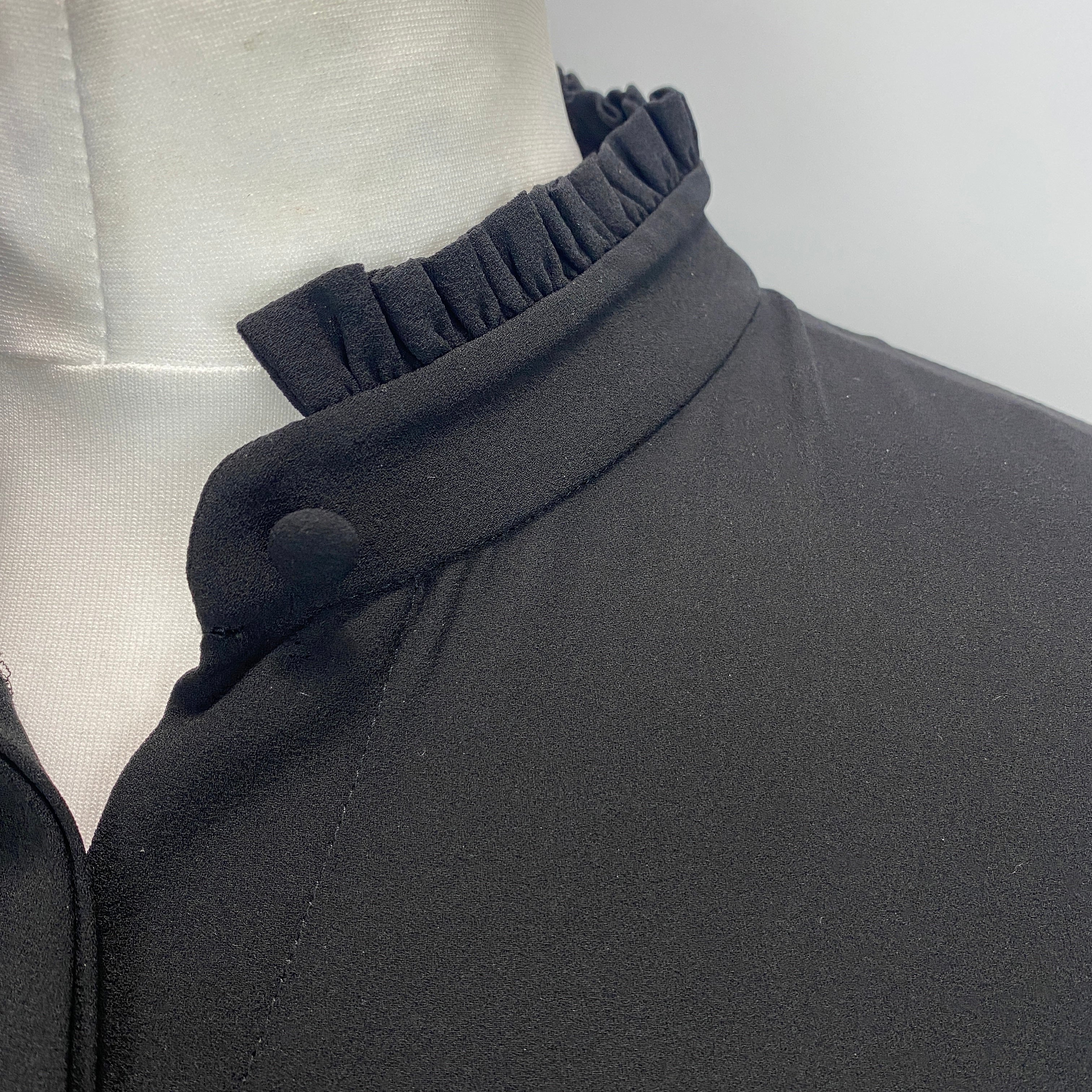 Alexander McQueen Black Silk Chiffon Asymmetric Dress M