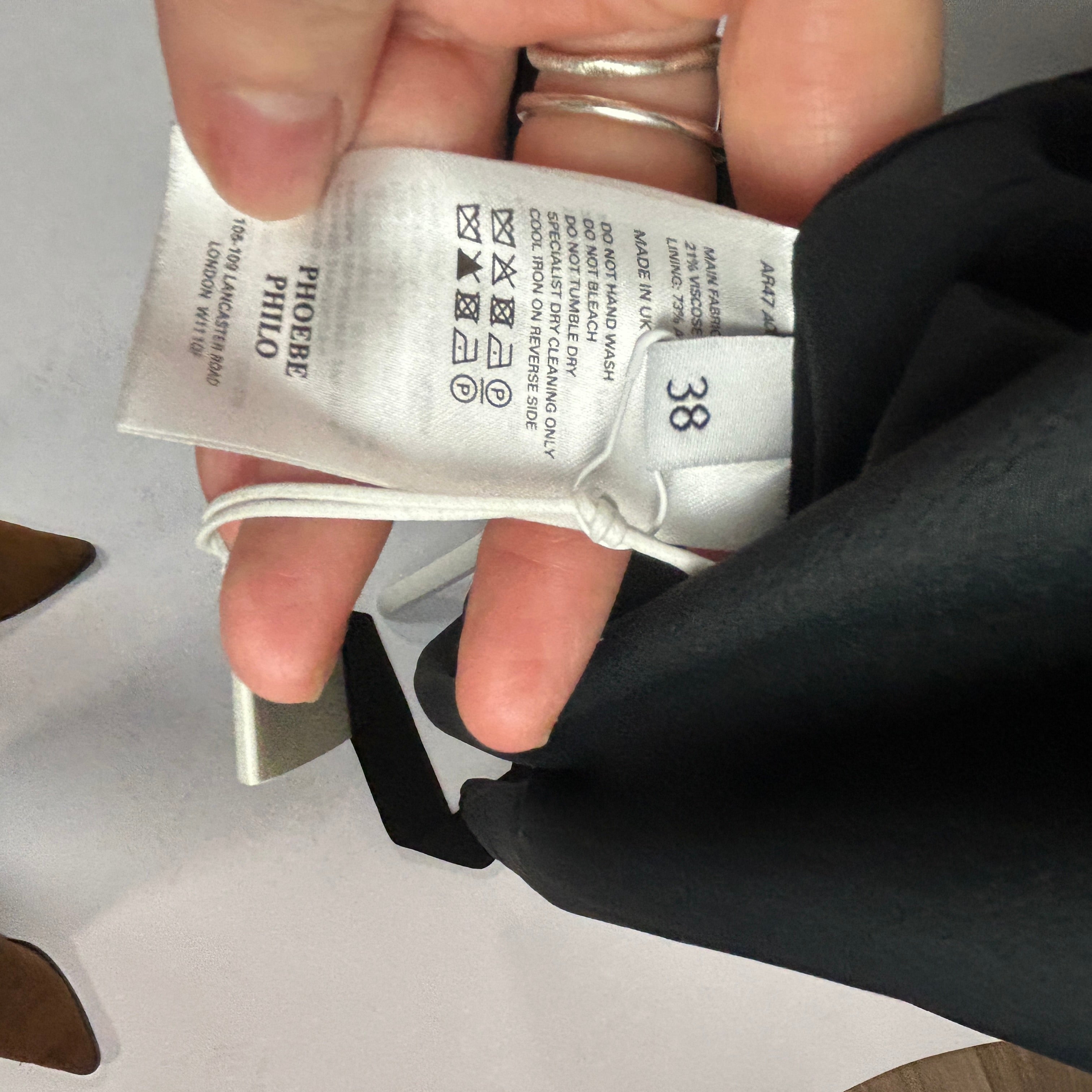 Phoebe Philo £1785 Black Crepe Satin Wrap Dress S