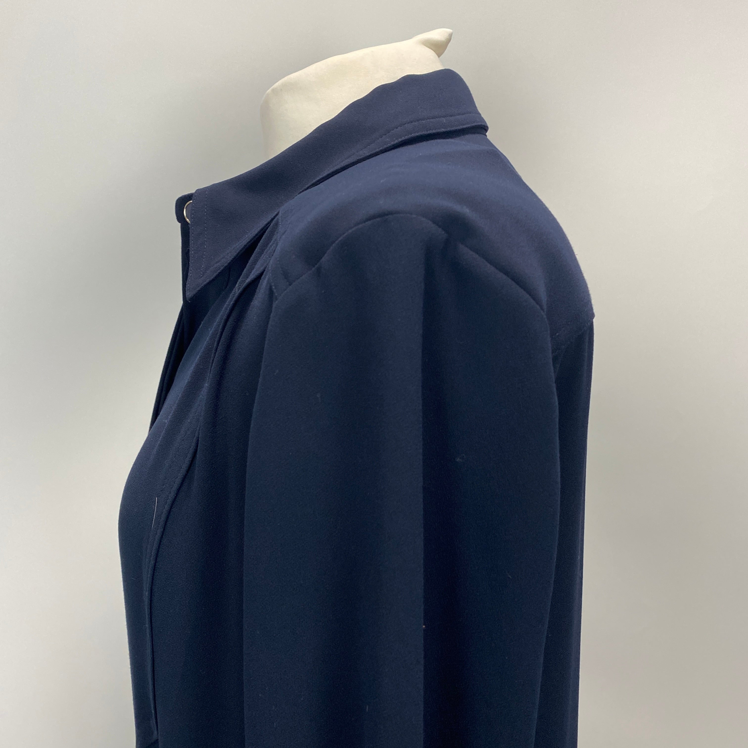 Me&Em Navy Crepe Maxi Shirt Dress M