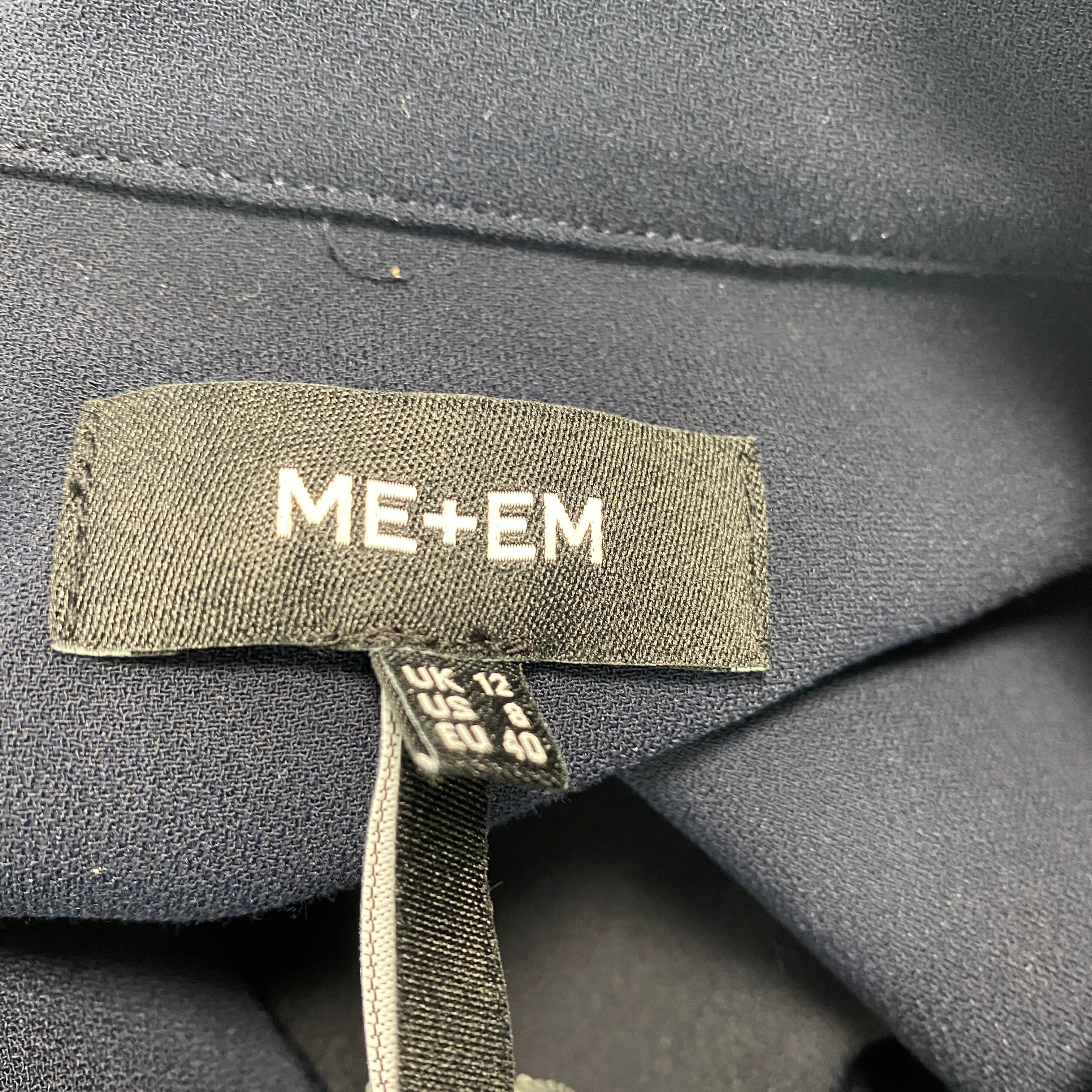 Me&Em Navy Crepe Maxi Shirt Dress M