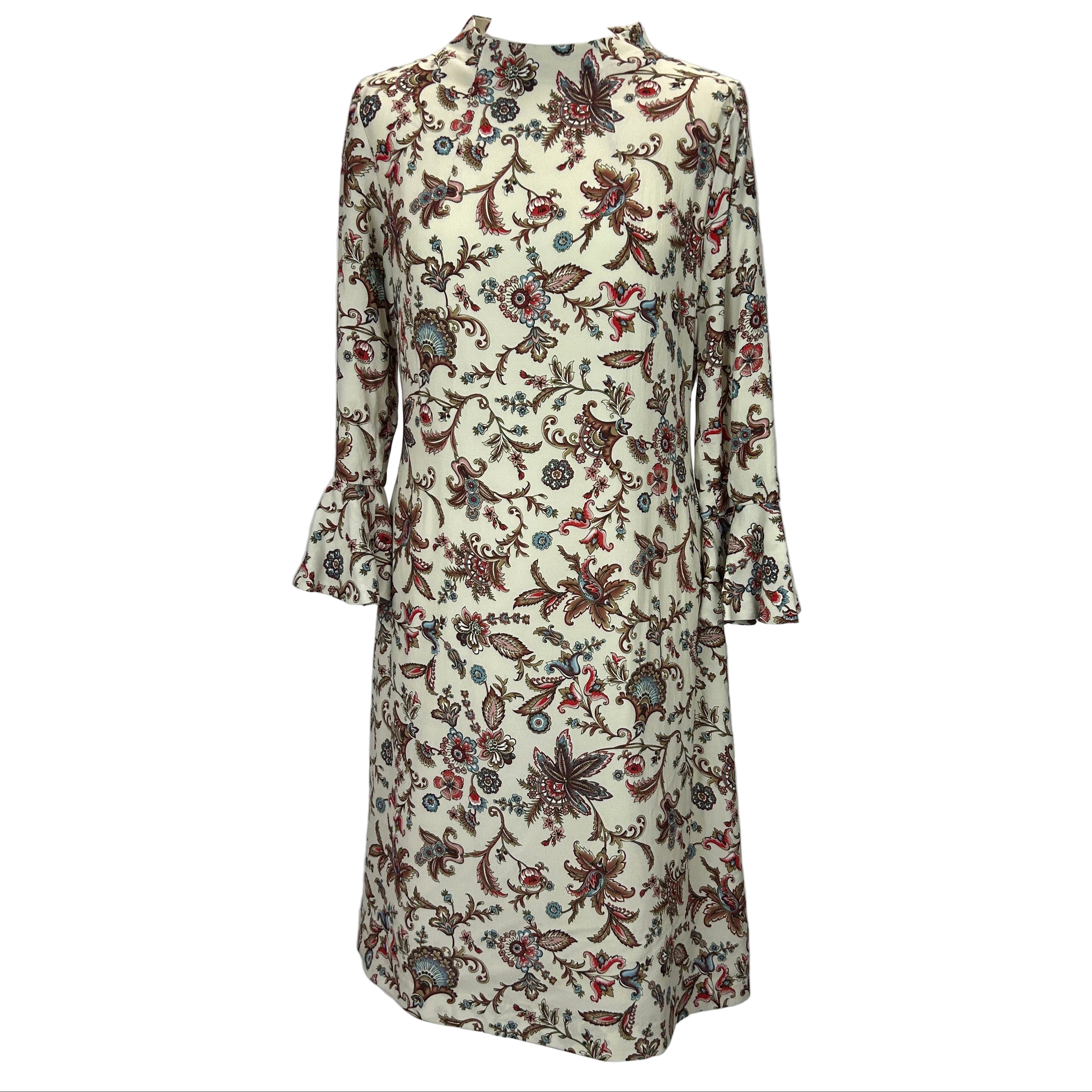 Jane Atelier New £690 Cream Chinoiserie Print Odessa Tunic Dress S
