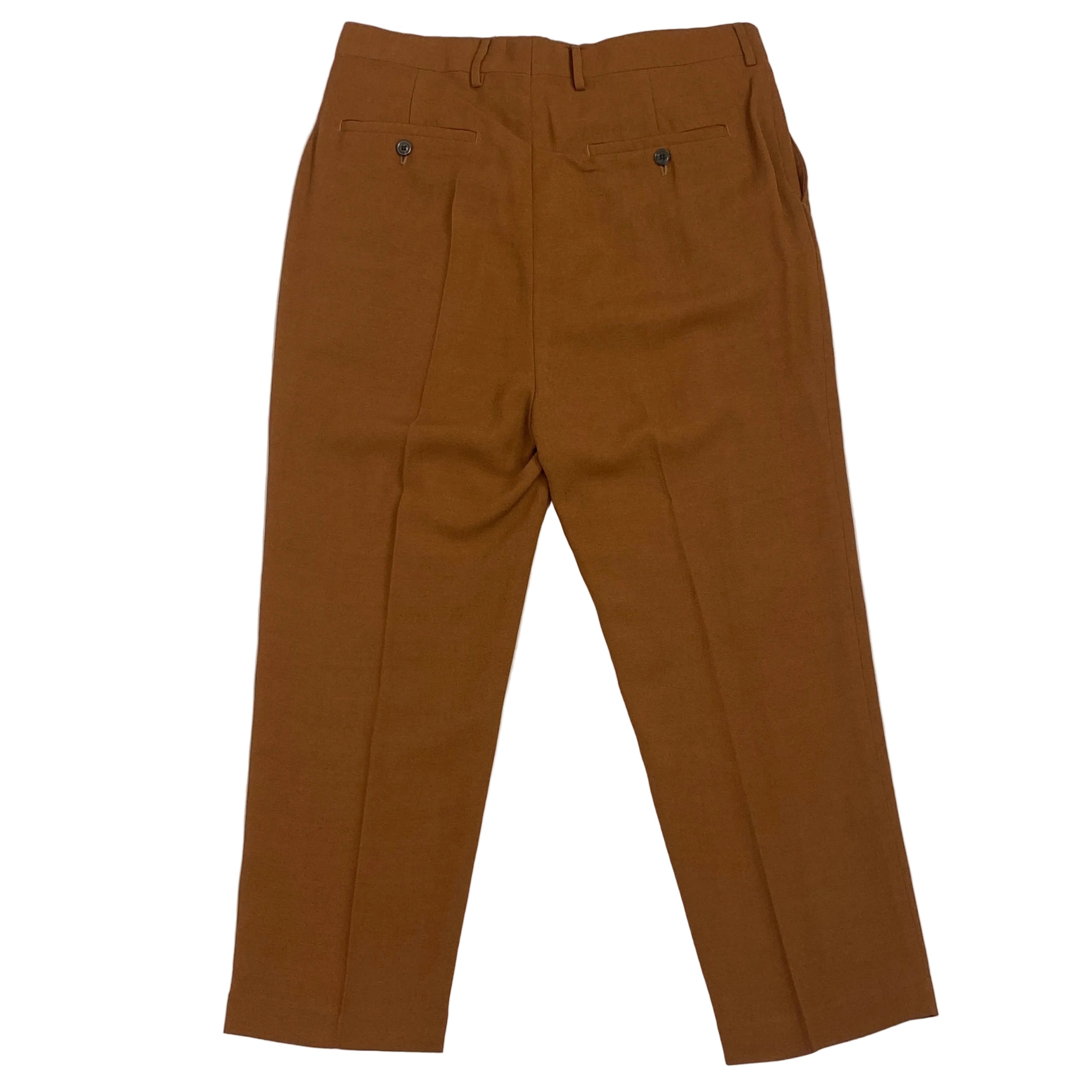 Rick Owens Toffee Wool Crepe Trousers M