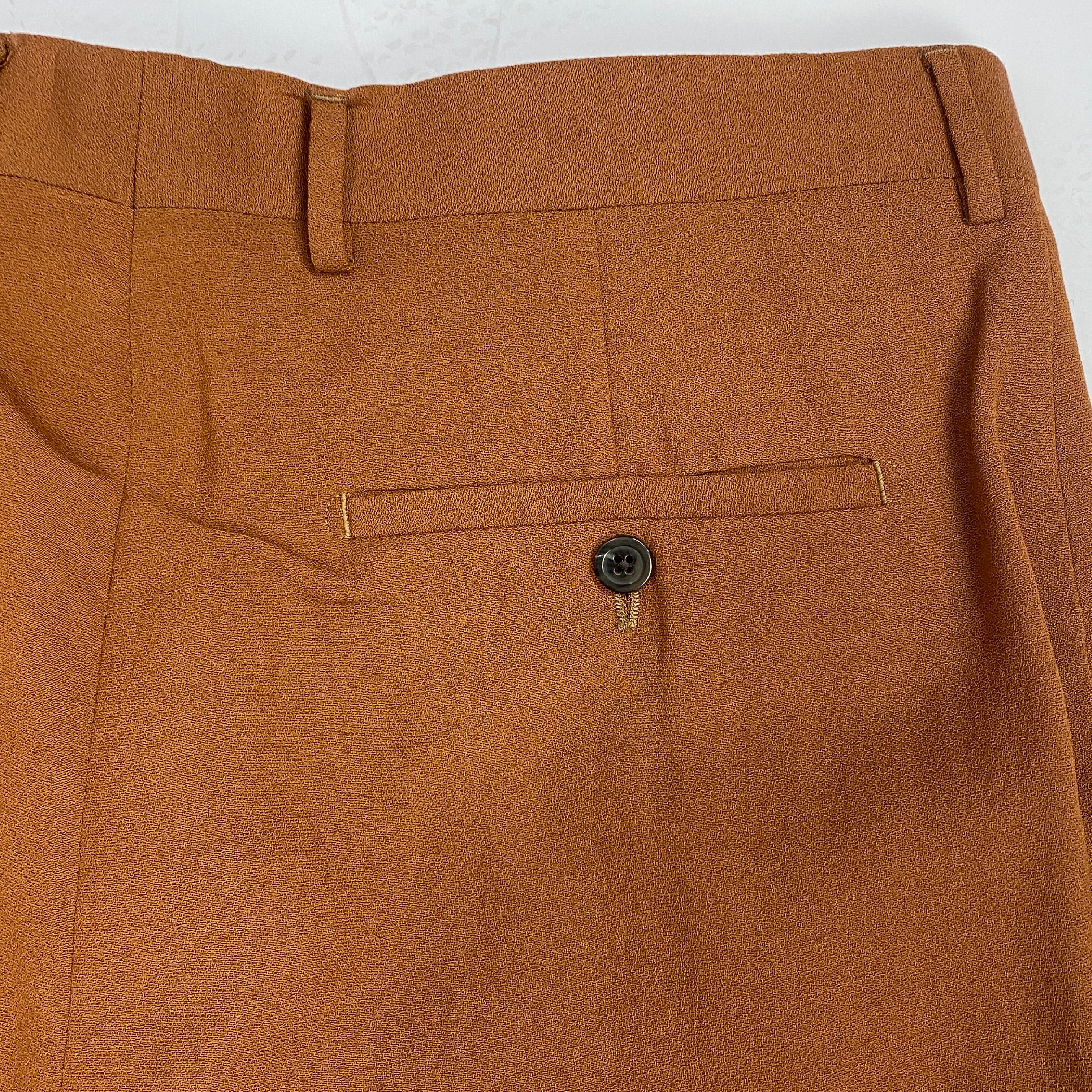 Rick Owens Toffee Wool Crepe Trousers M