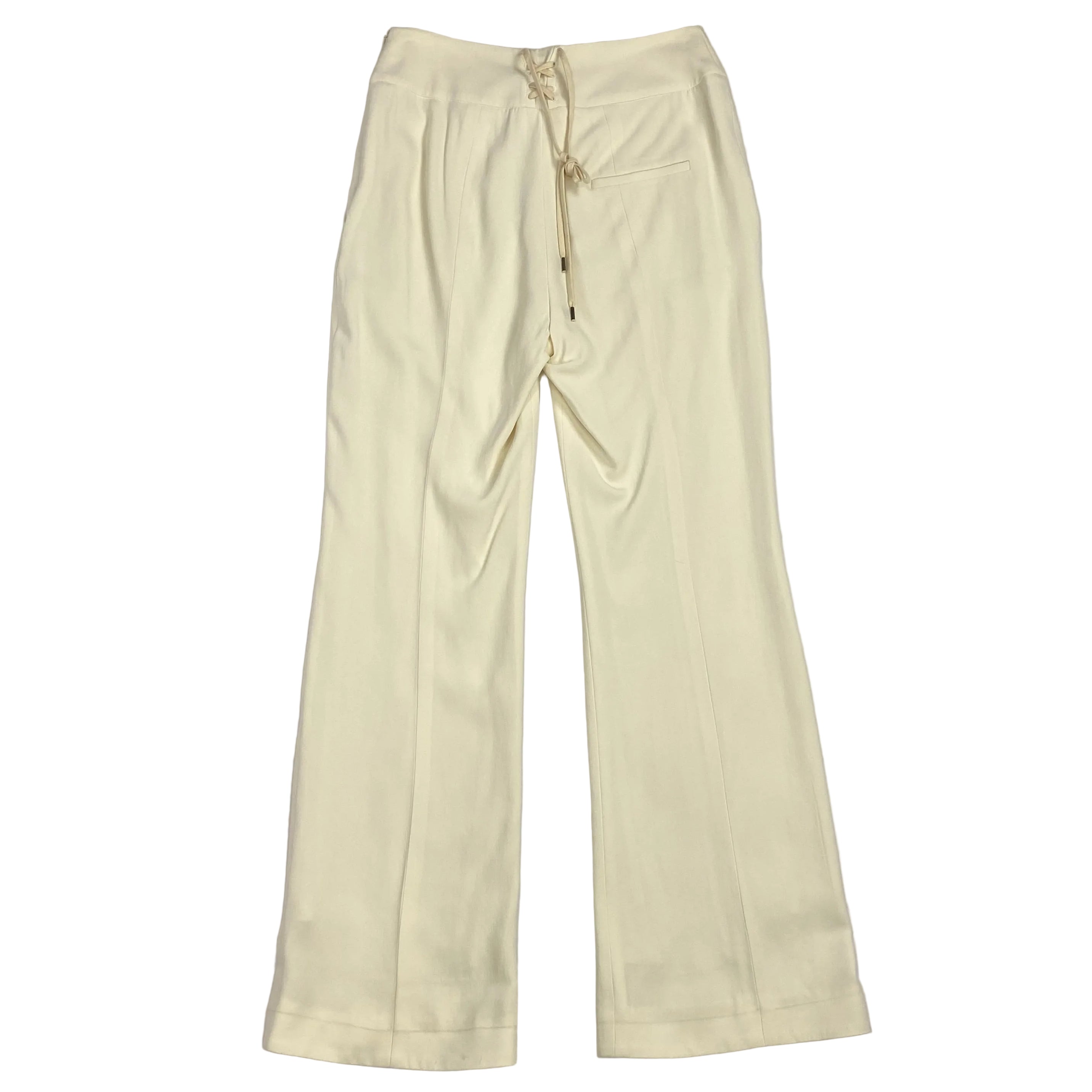 Alexander McQueen Cream Crepe Sailor Trousers M