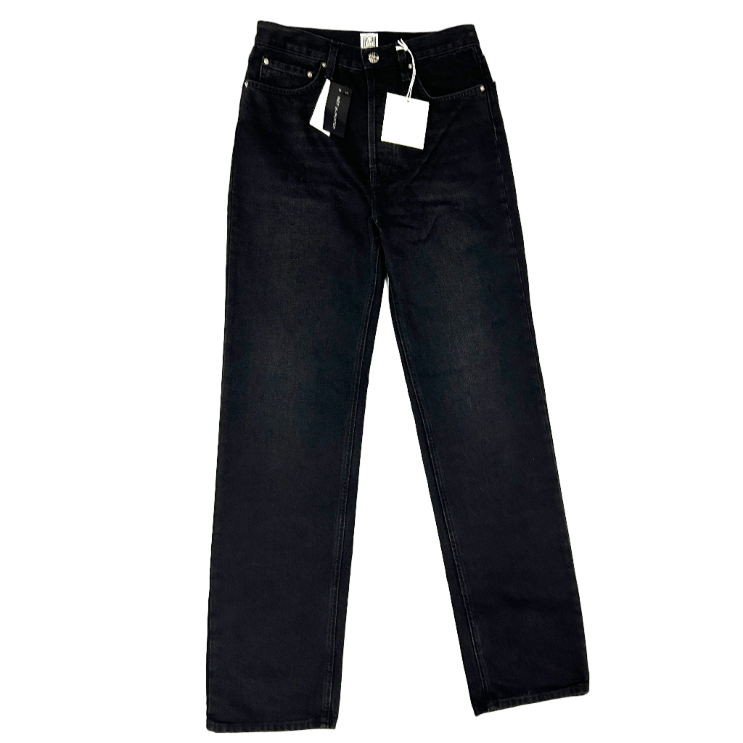 Toteme New £330 Black Denim Classic Cut Jeans 27/32