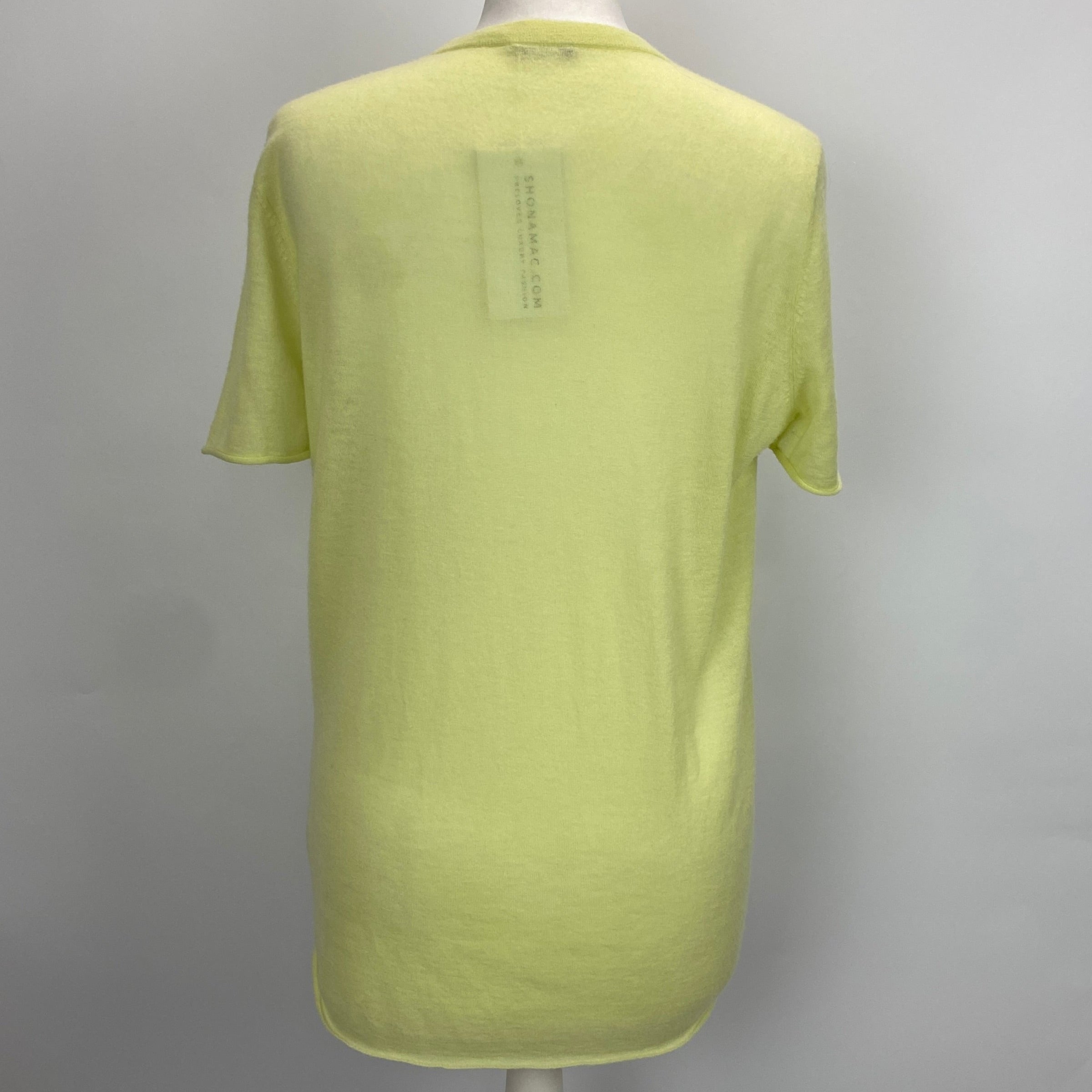 Joseph Lime Cashair Short Sleeve Tee Sweater M