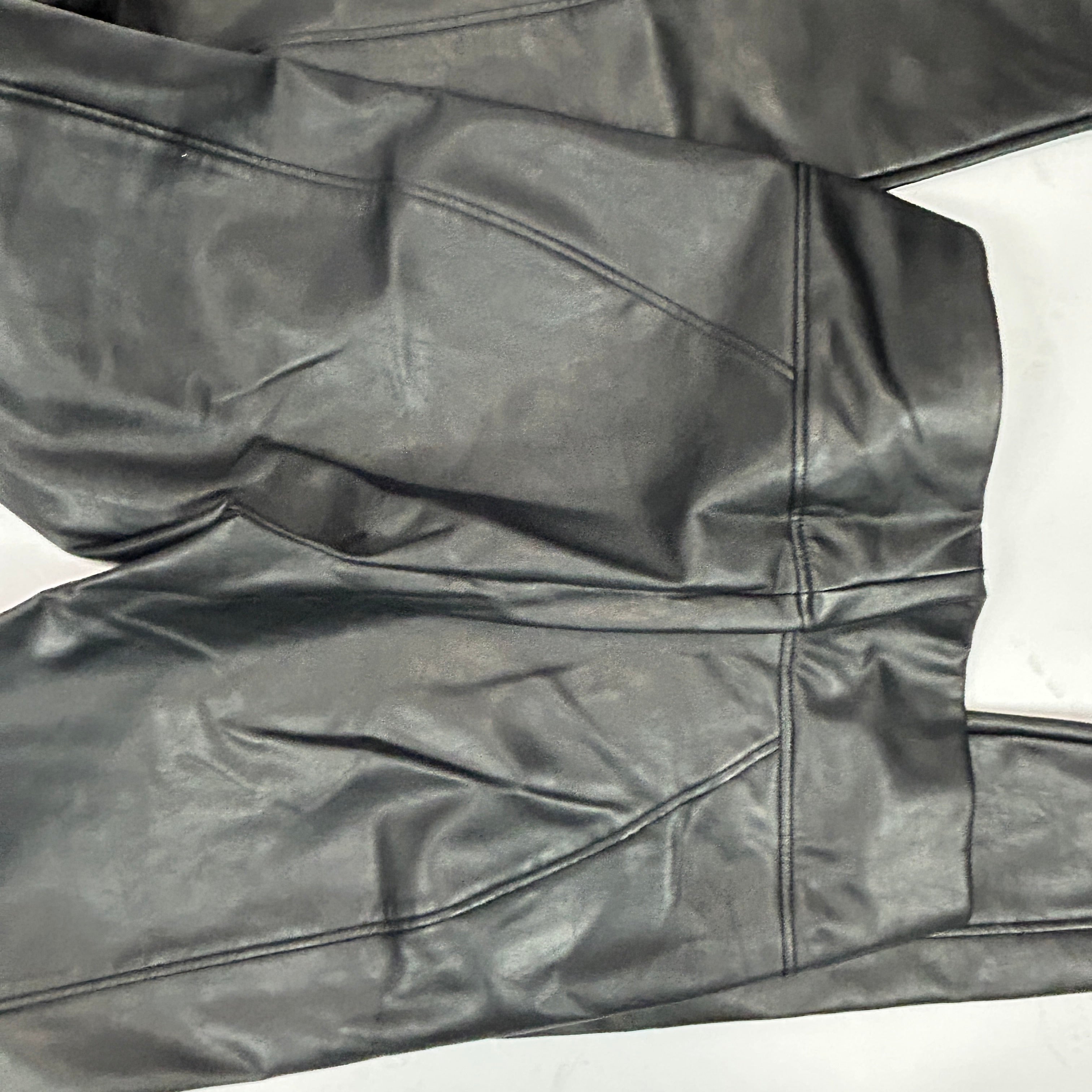 Wolford £305 Black Faux Leather Estella Leggings S