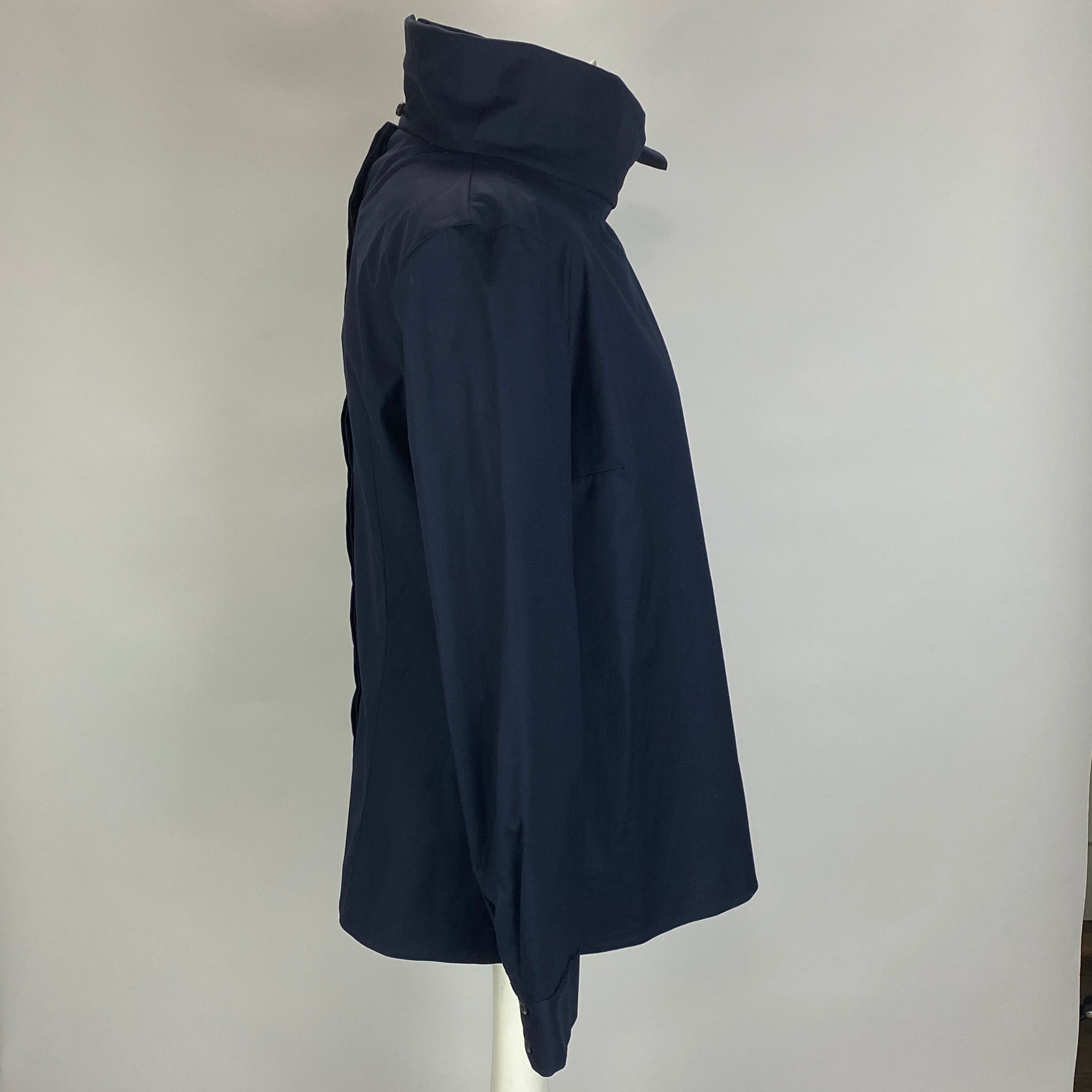 Prada New Navy Cotton Poplin Turtleneck Smock XL