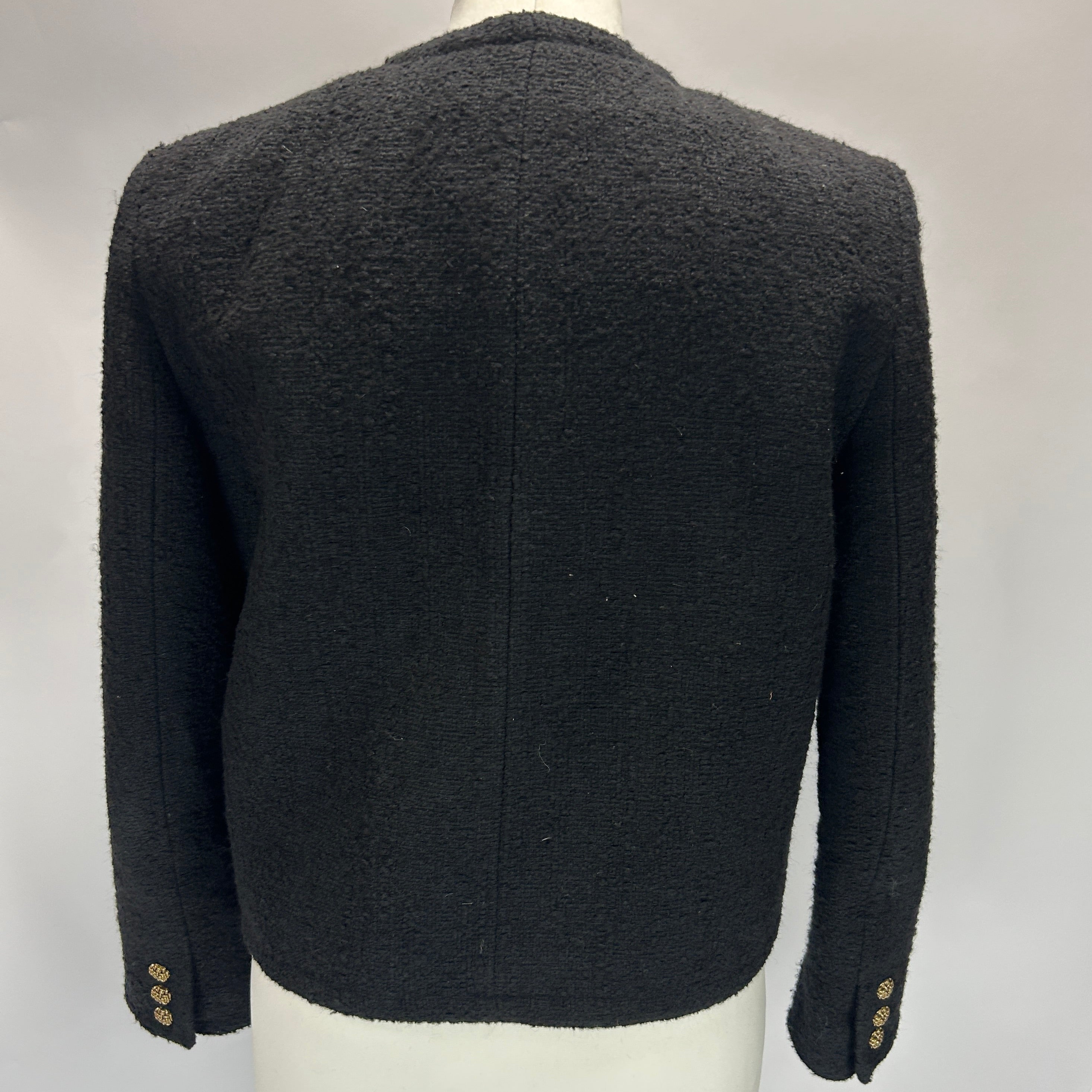 Ba&Sh Black Boucle Crop Jacket S