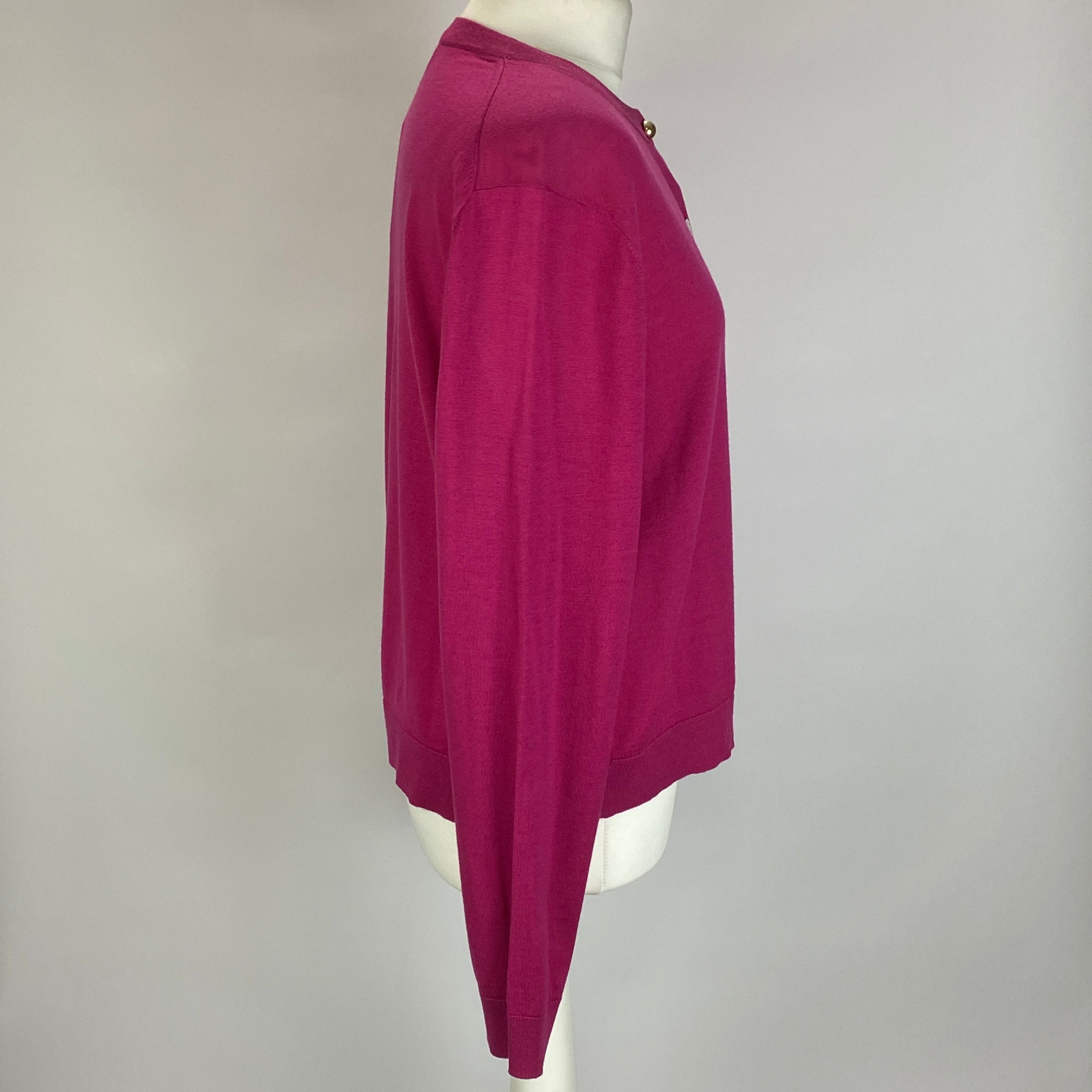 Paul Smith Fucshia Wool Feature Button Cardigan L