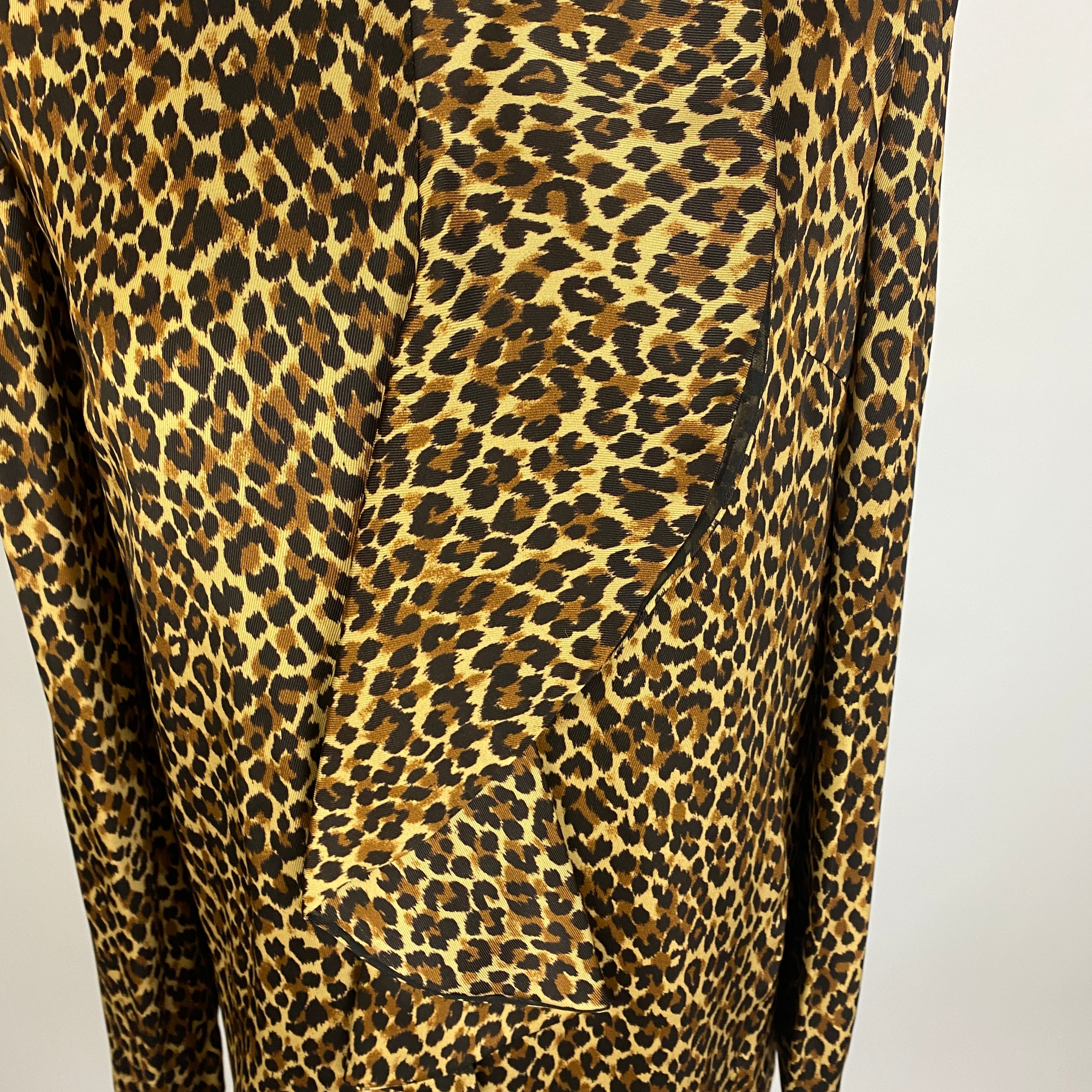Miu Miu Leopardprint Silky Twill Midi Dress S