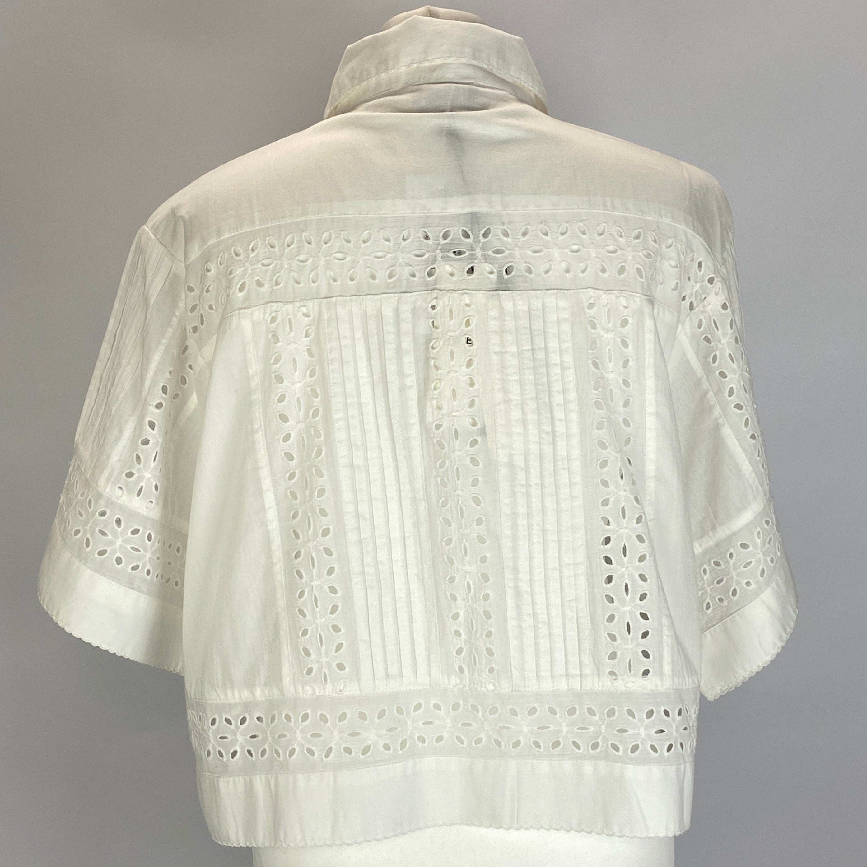 Me&Em New £195 White Cotton Voile Shirt Jacket L