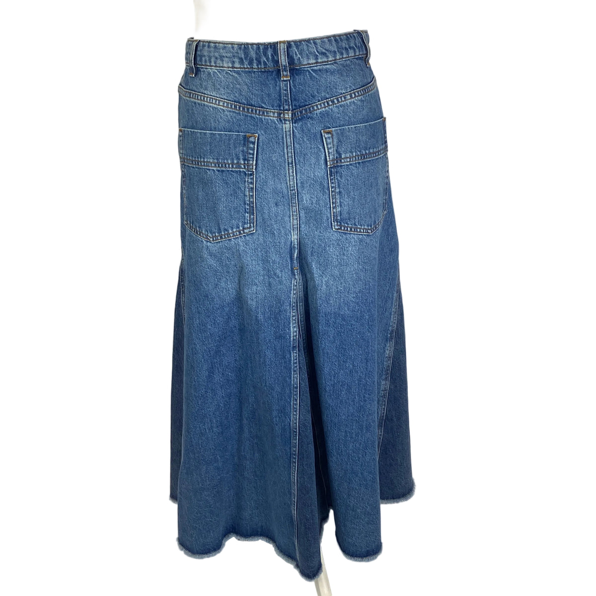 Me&Em New £165 Denim Insert Midi Skirt S