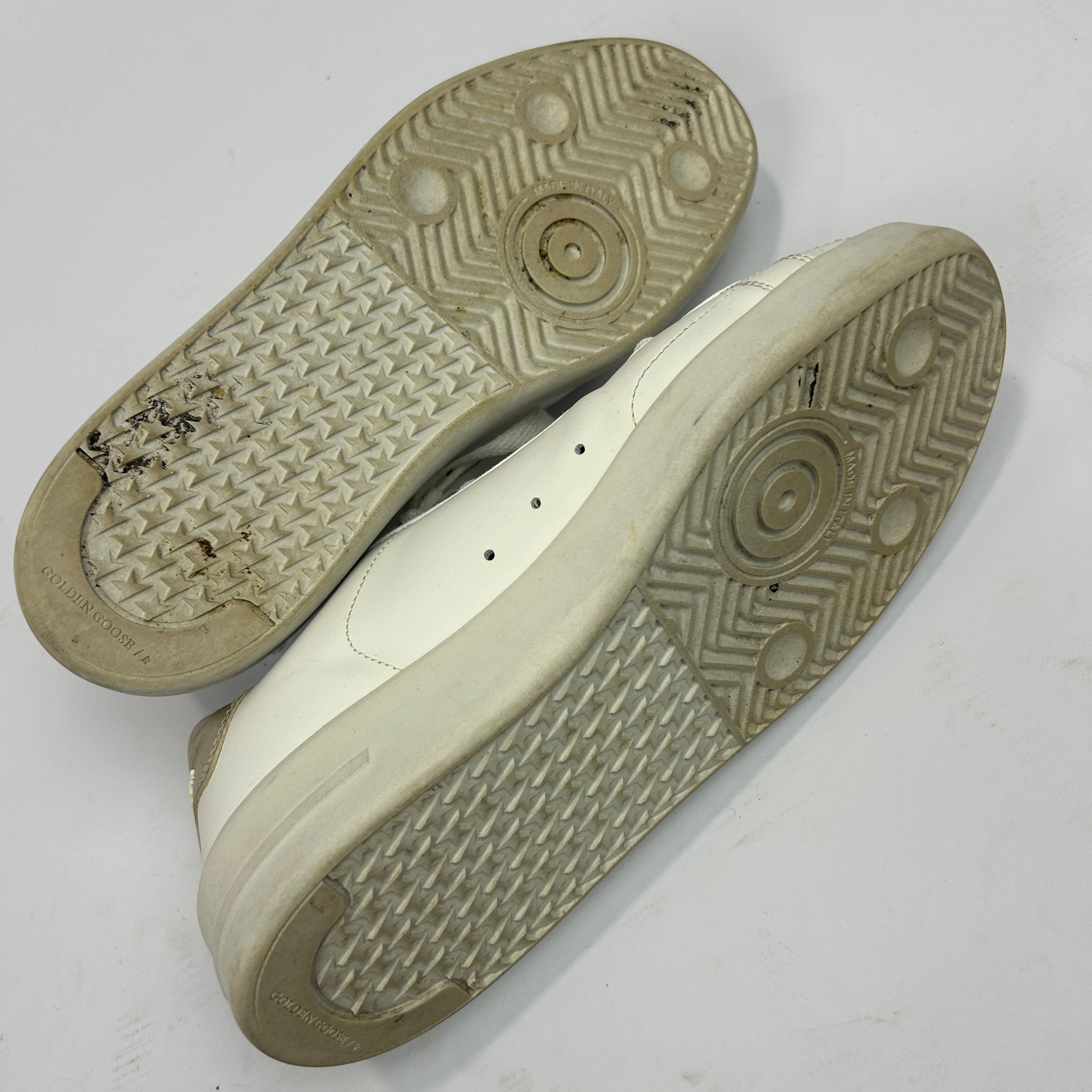 Golden Goose £319 White Leather Pure-Star Trainers 38