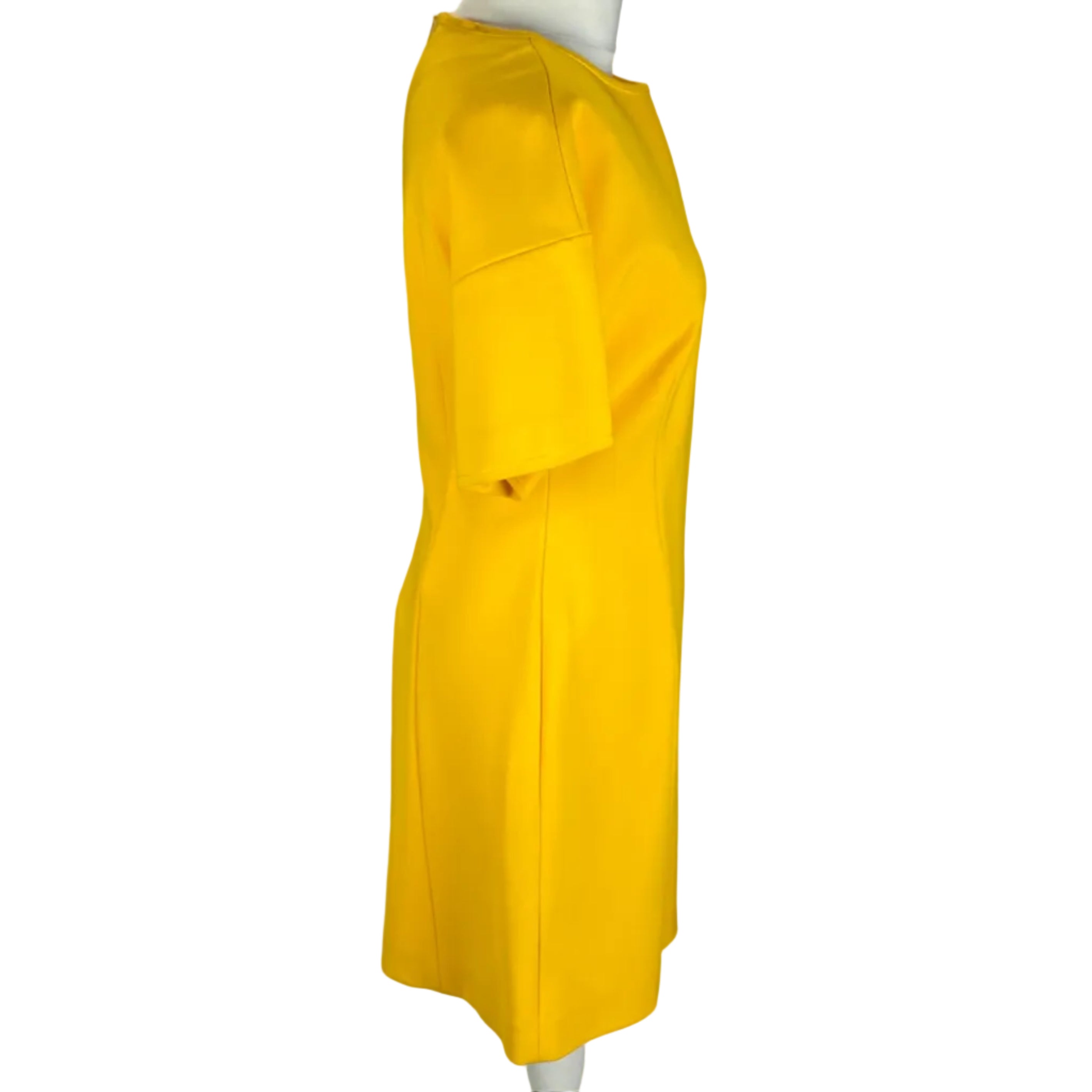 Emilio Pucci New Yolk Yellow Crepe Shift Dress M