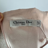 Christian Dior Nude Pink Cotton Off The Shoulder Midi Dress L
