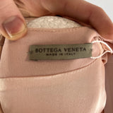 Bottega Veneta Baby Pink Crepe Wrap Detail Belted Midi Dress L