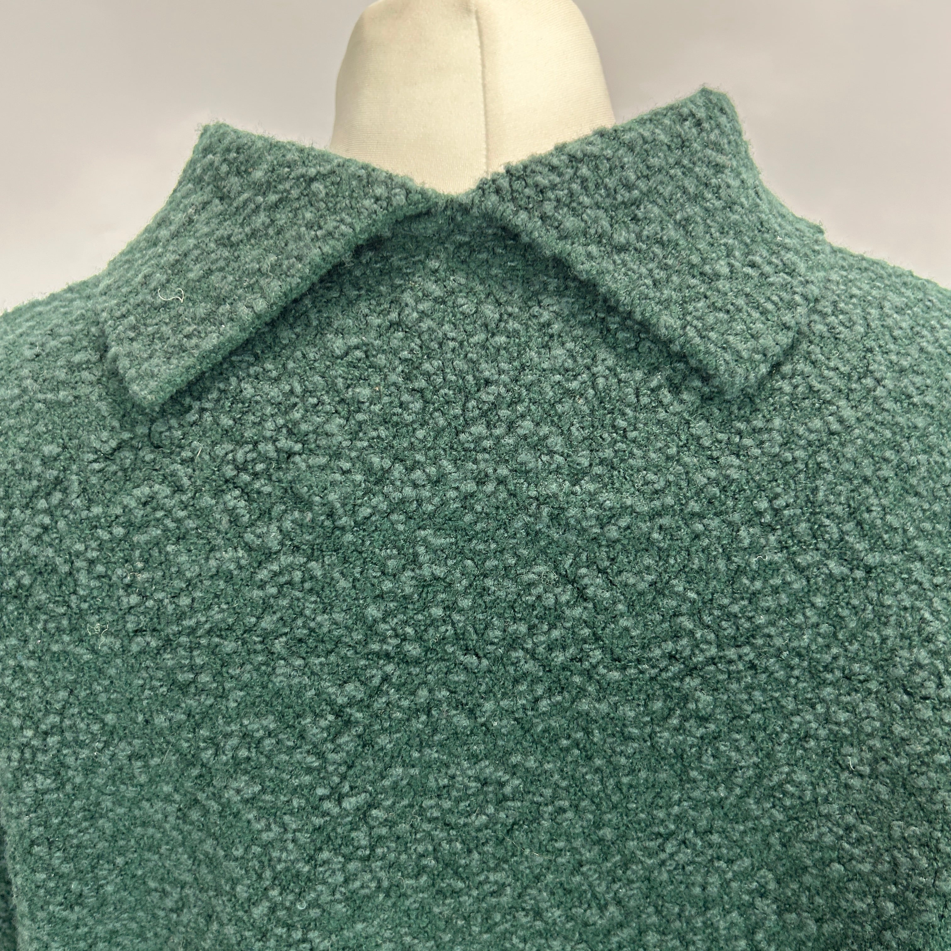 Jil Sander £1130 Ivy Boucle Wool Knit Collared Sweater L