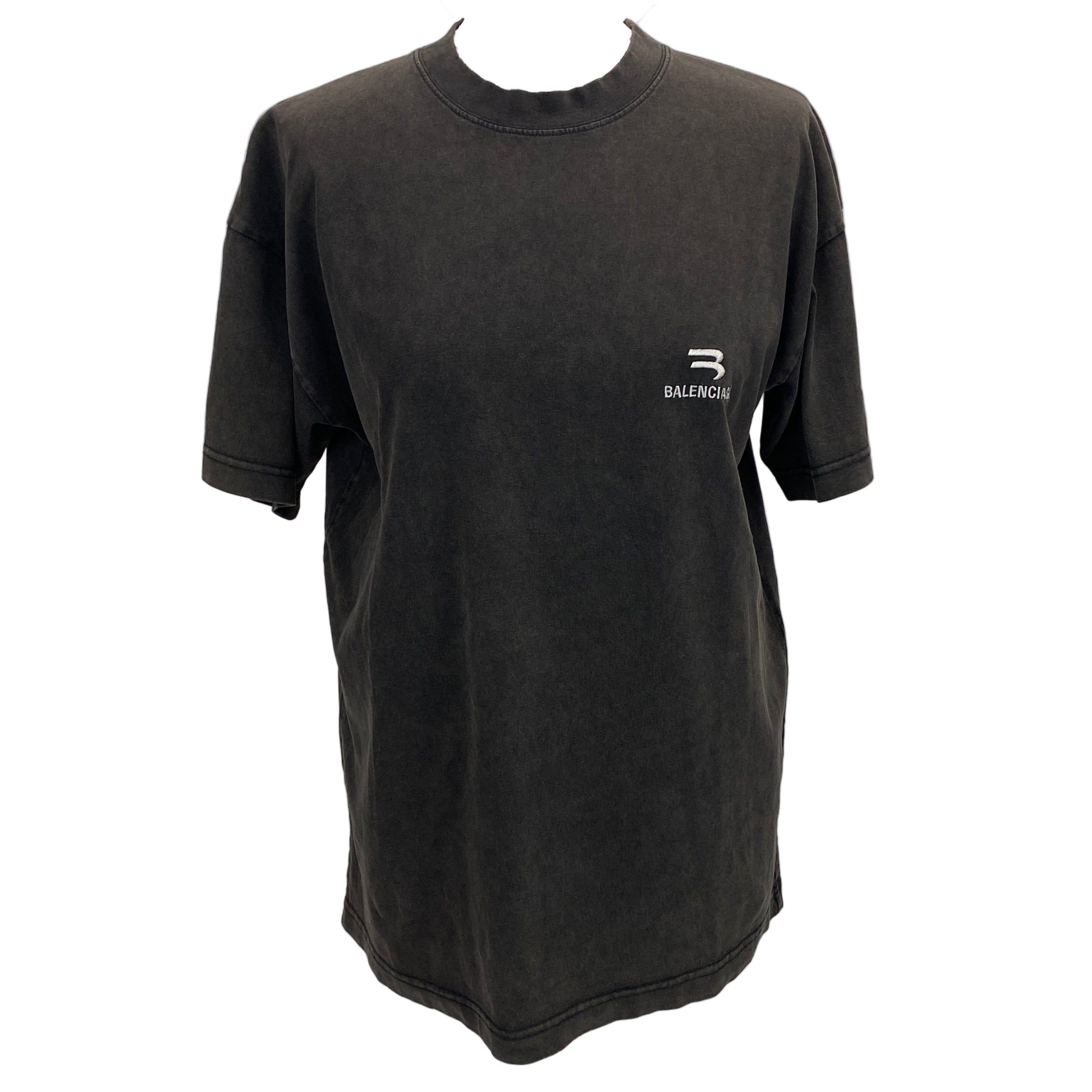 Balenciaga Perfect Washed Grey Unisex Tee Shirt XS