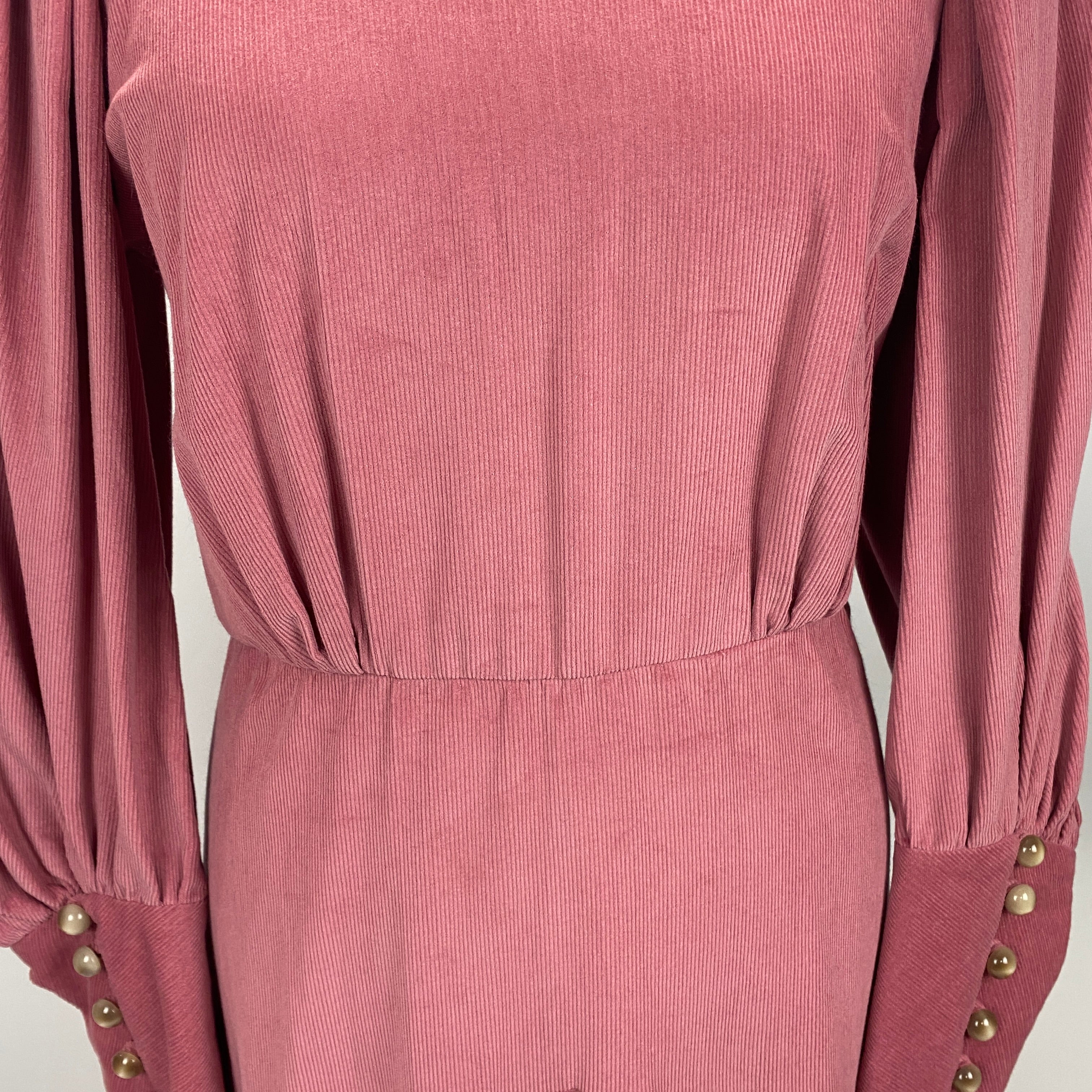 Anna Mason Rose Pink Corduroy Maxi Dress S