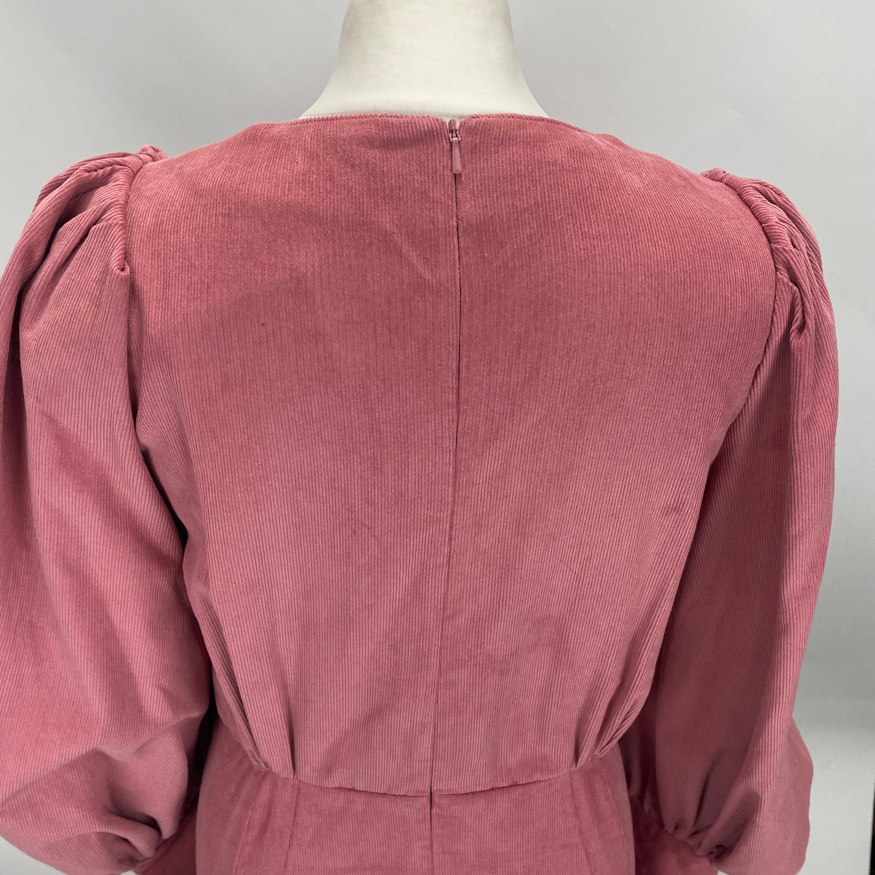 Anna Mason Rose Pink Corduroy Maxi Dress S