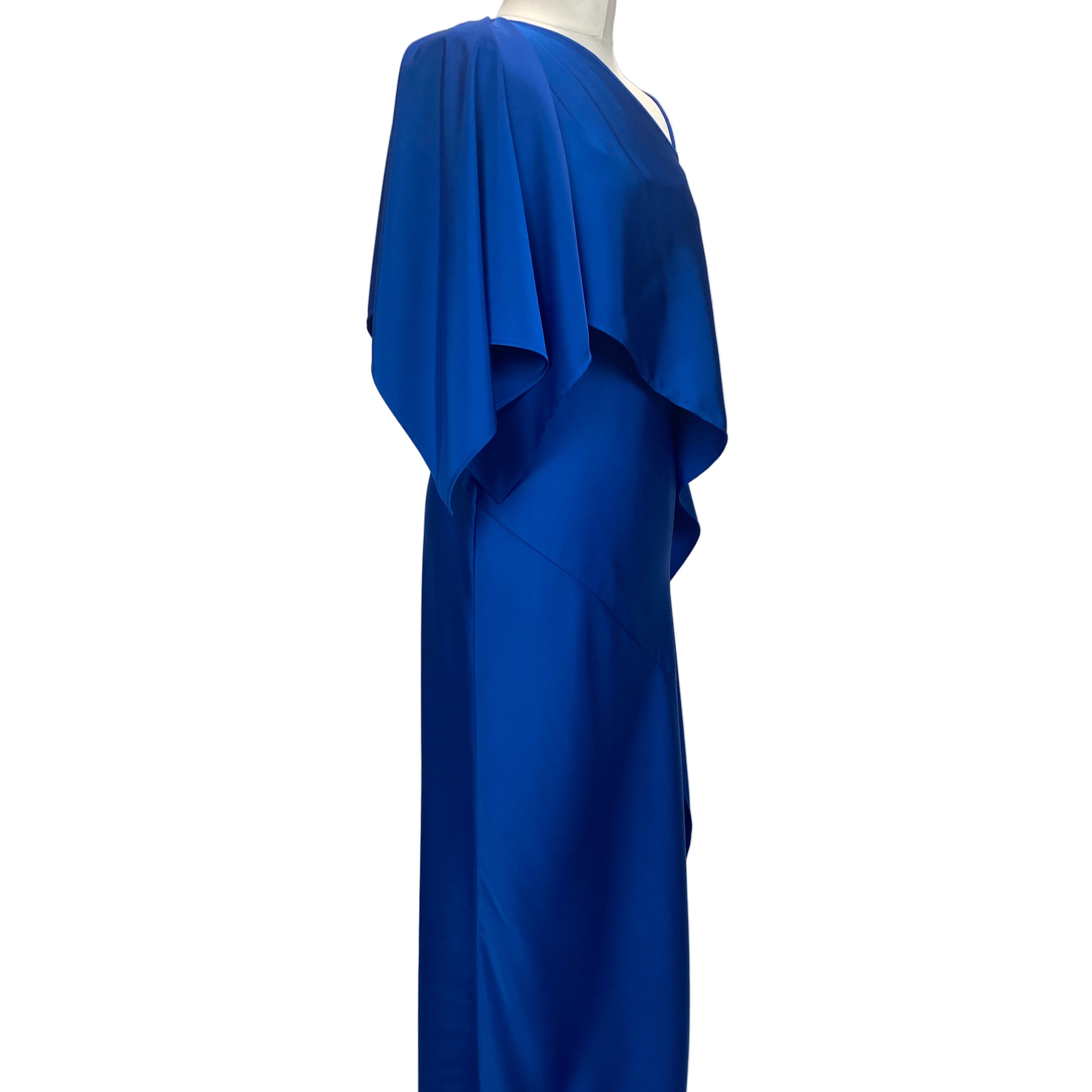Weekend Max Mara New Cobalt Satin Slip Dress & Capelet S