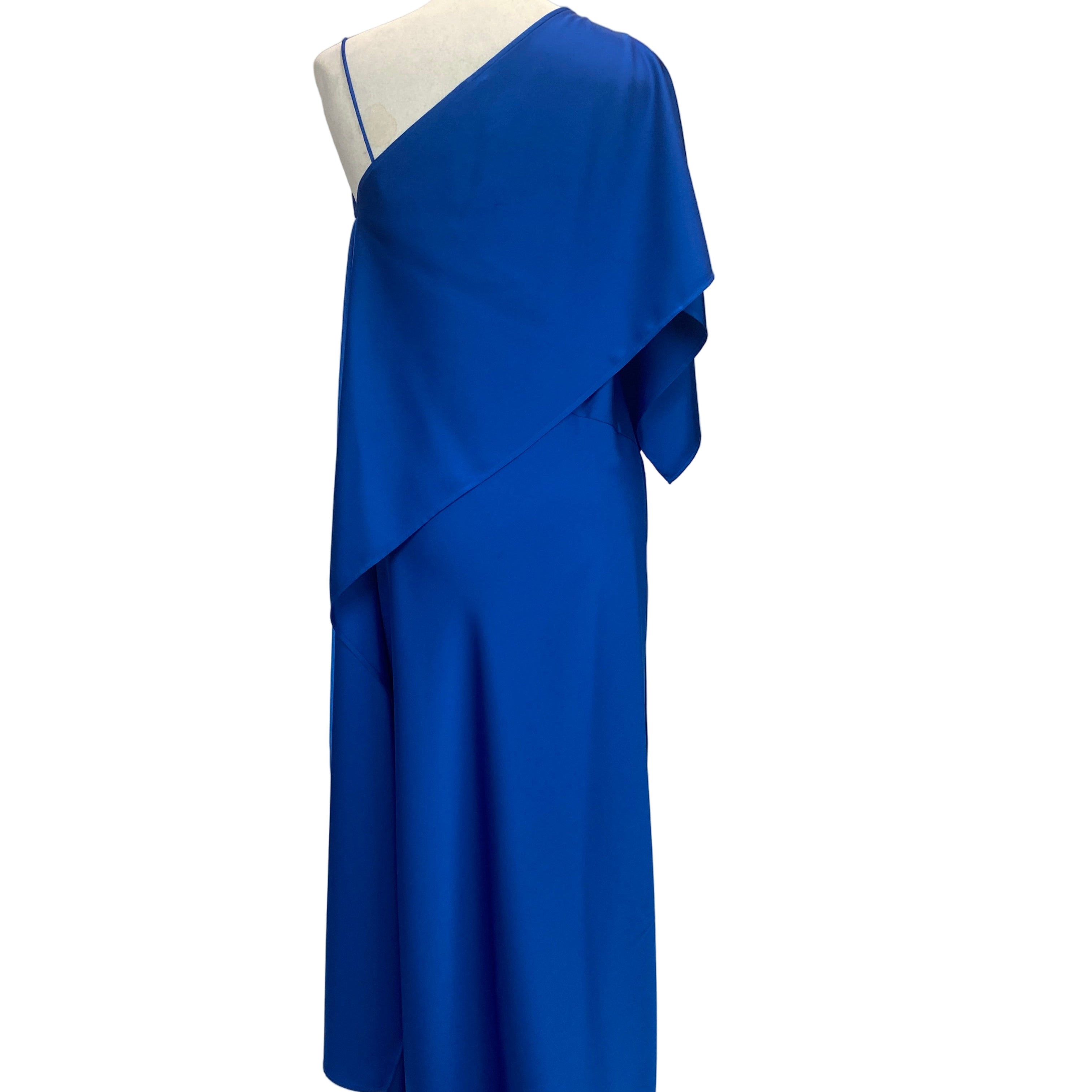 Weekend Max Mara New Cobalt Satin Slip Dress & Capelet S