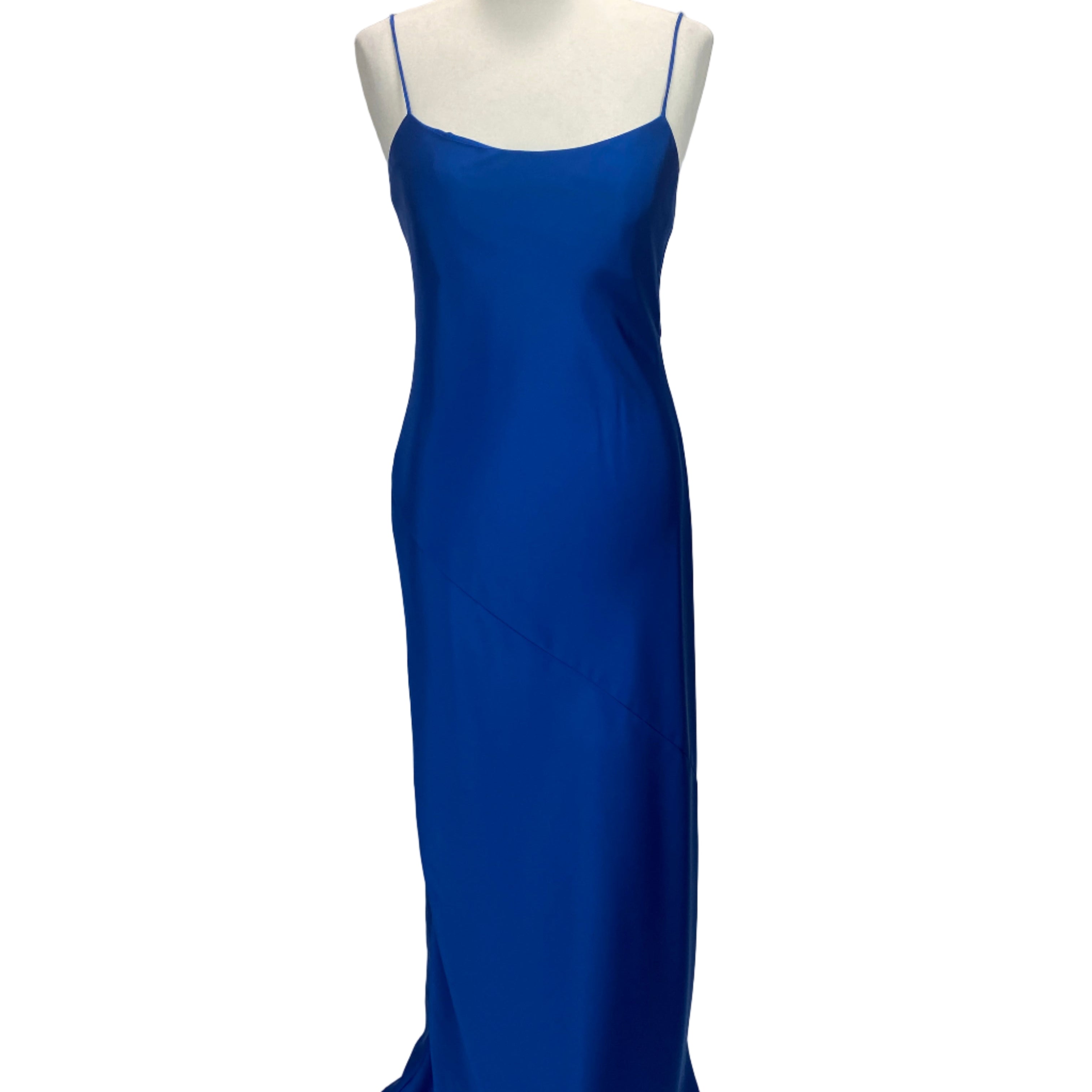Weekend Max Mara New Cobalt Satin Slip Dress & Capelet S