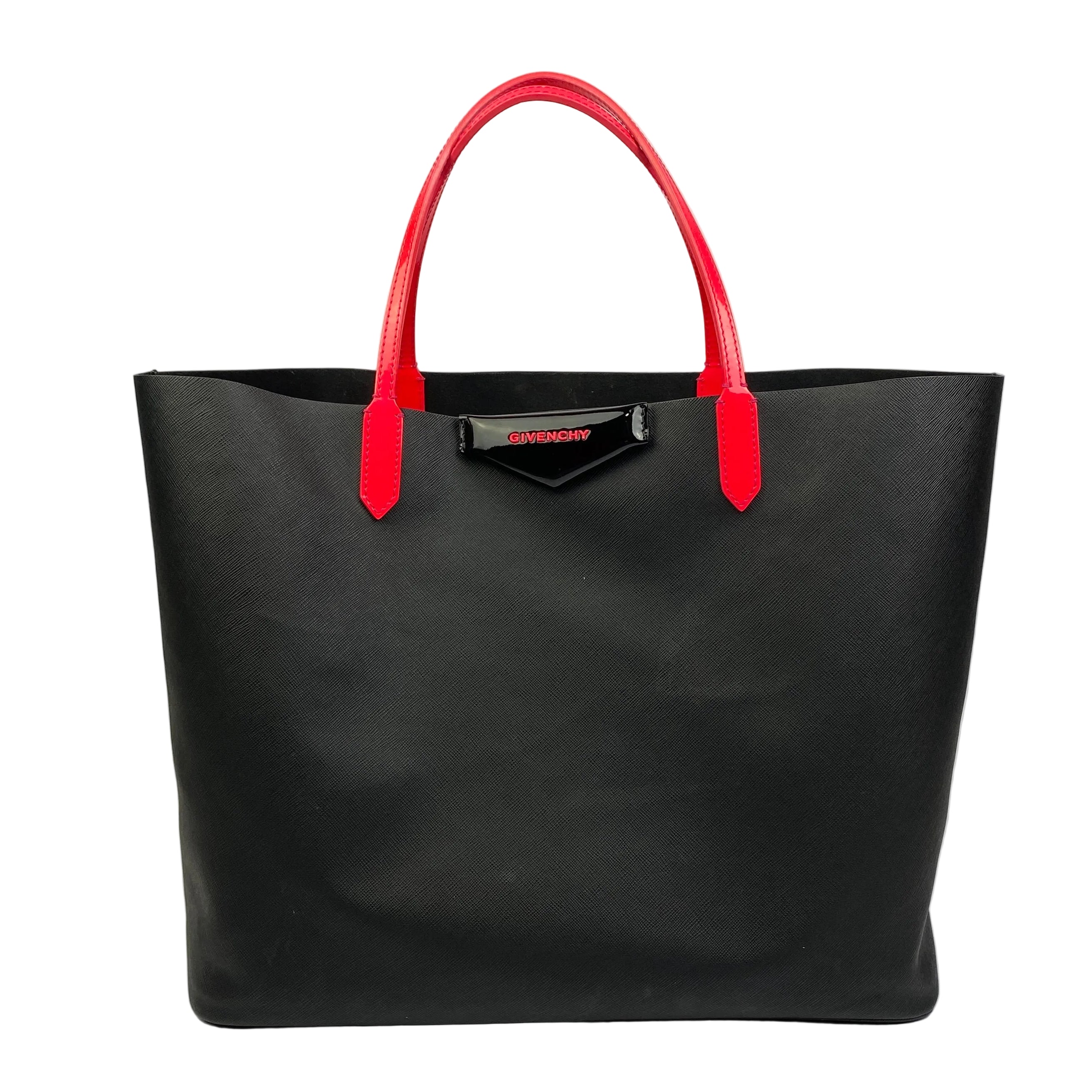 Givenchy Black & Pink Coated Cotton Antigonia Tote Bag