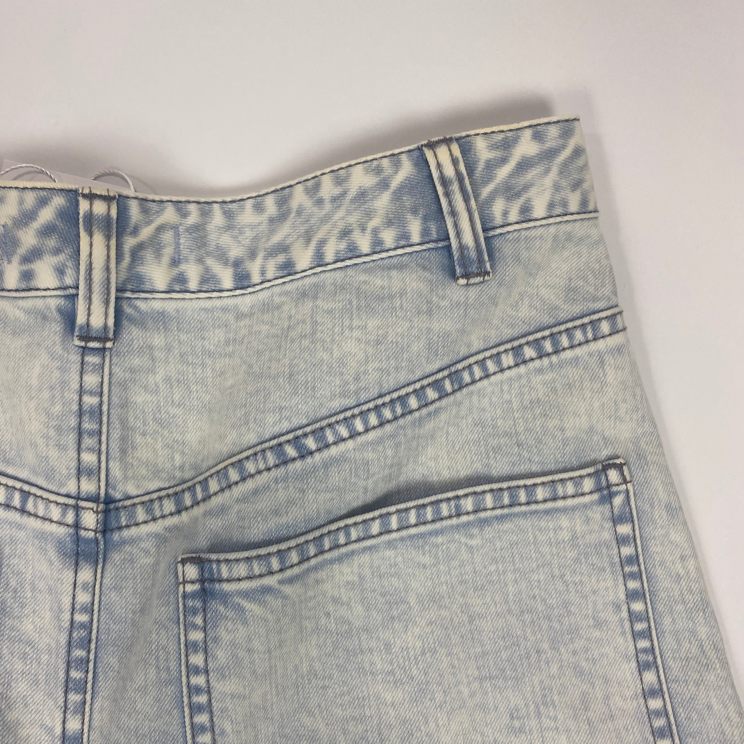 Tibi £455 Bleached Denim Maxi Skirt 24