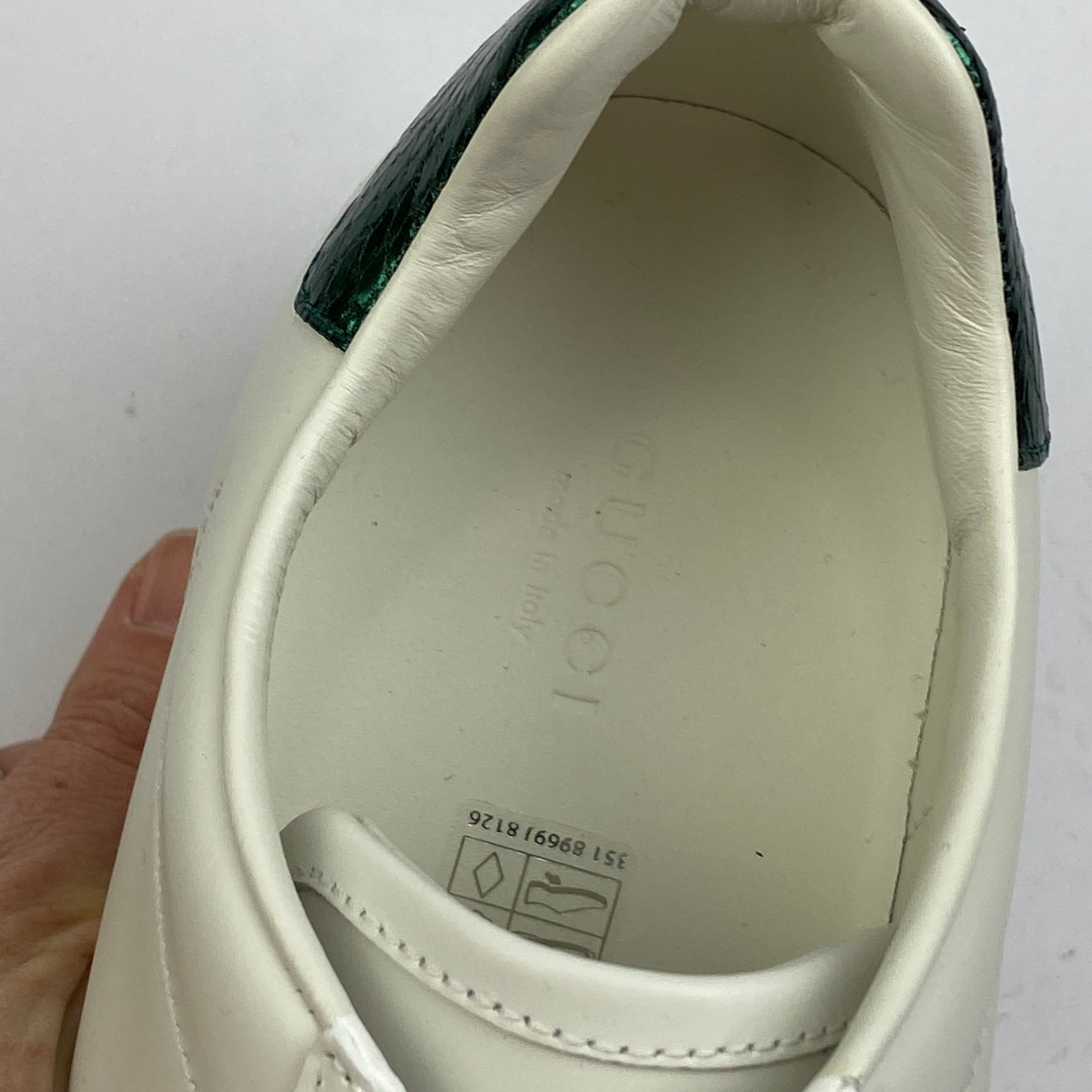 Gucci New £690 White Leather Ace Bee Trainers 40