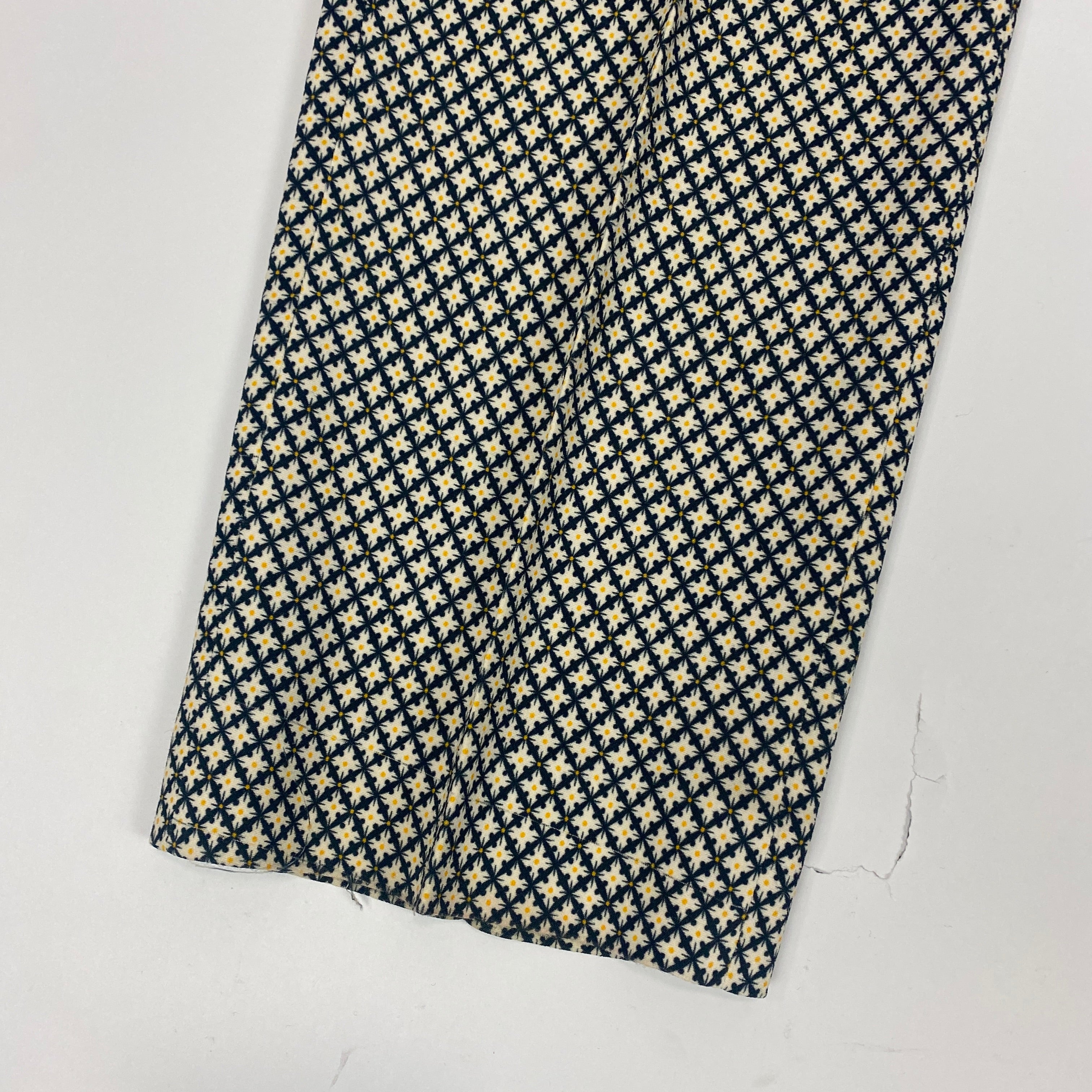 Stella McCartney Navy & White Print Stretch Pants M