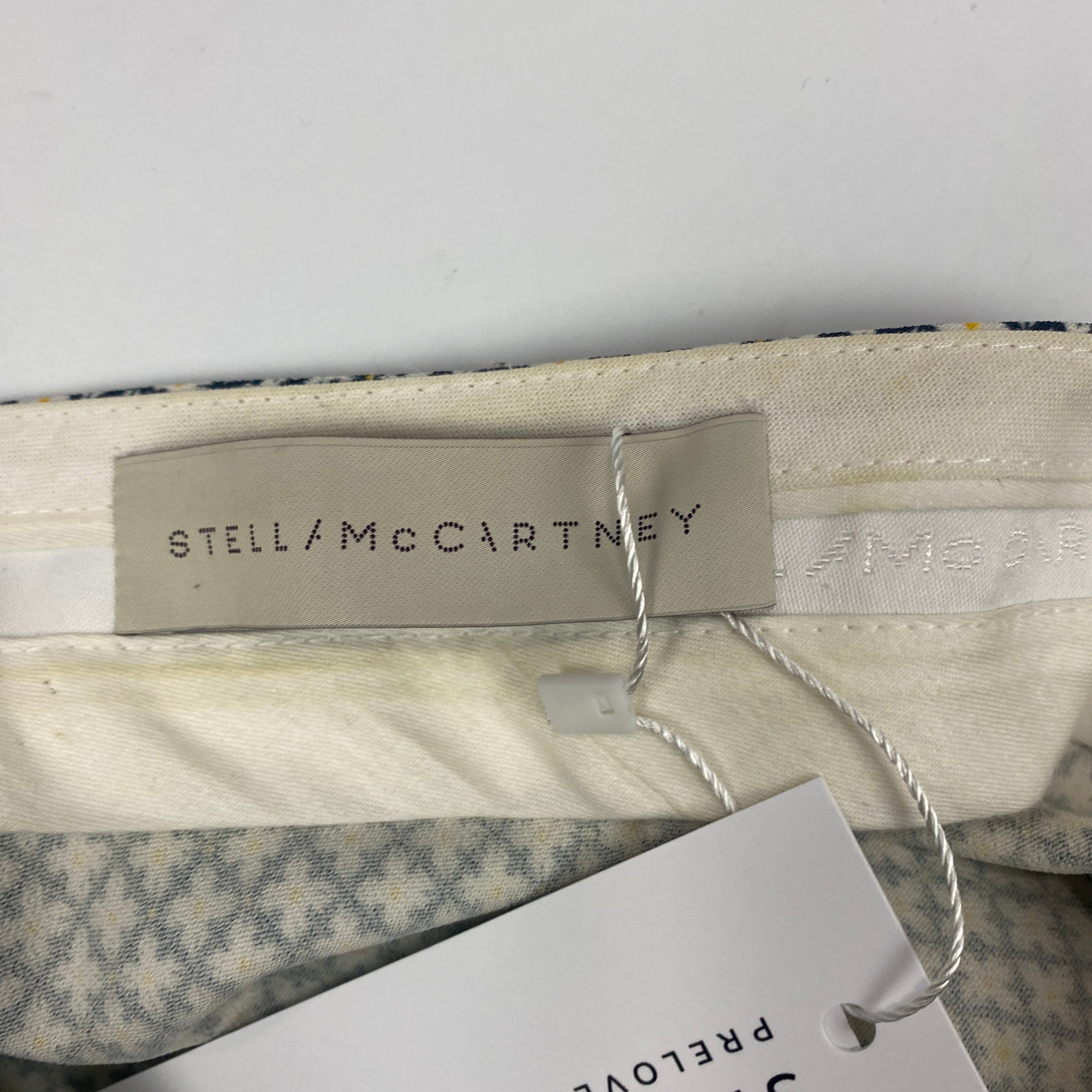 Stella McCartney Navy & White Print Stretch Pants M