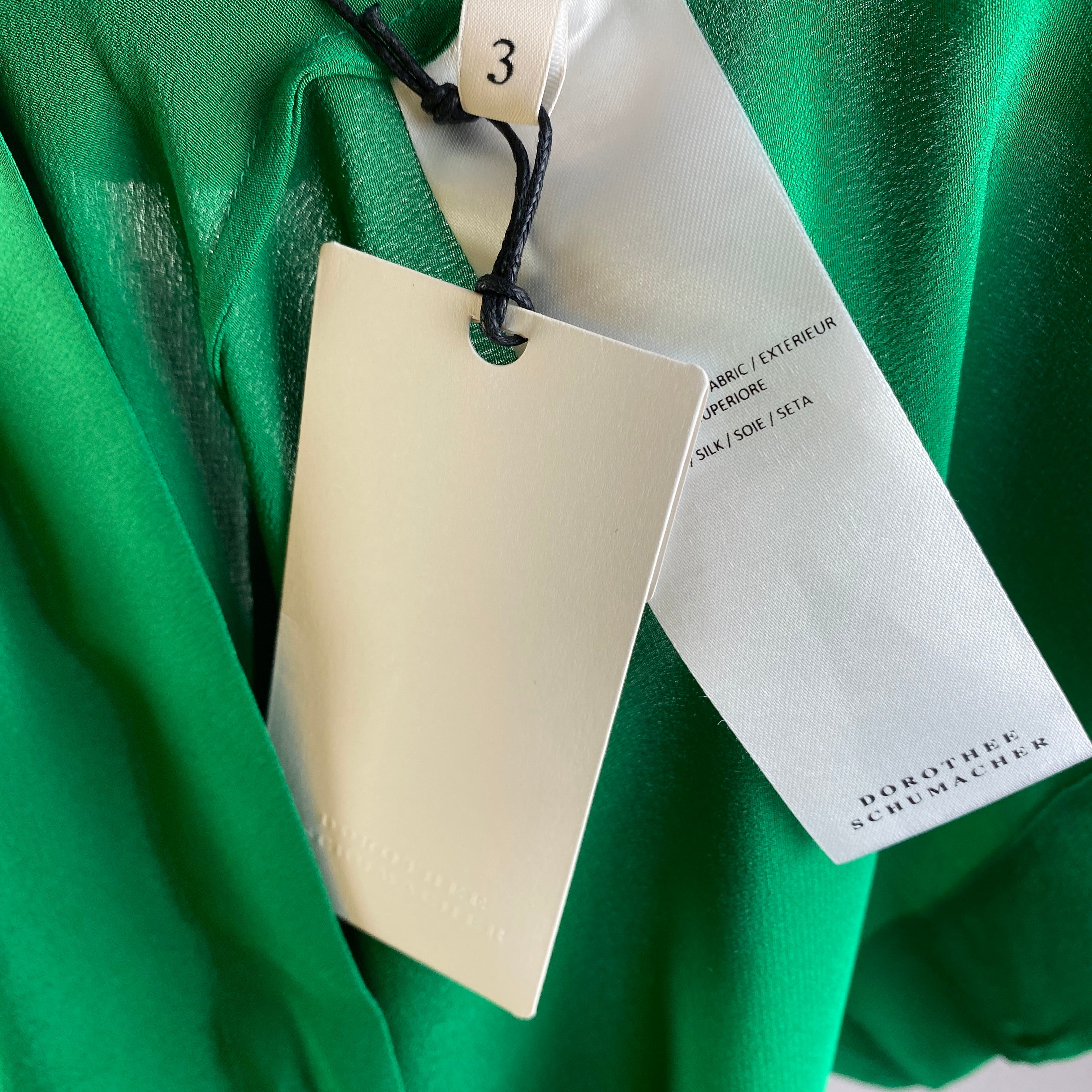 Dorothee Schumacher New £550 Emerald Silk Tie Back Blouse M/L