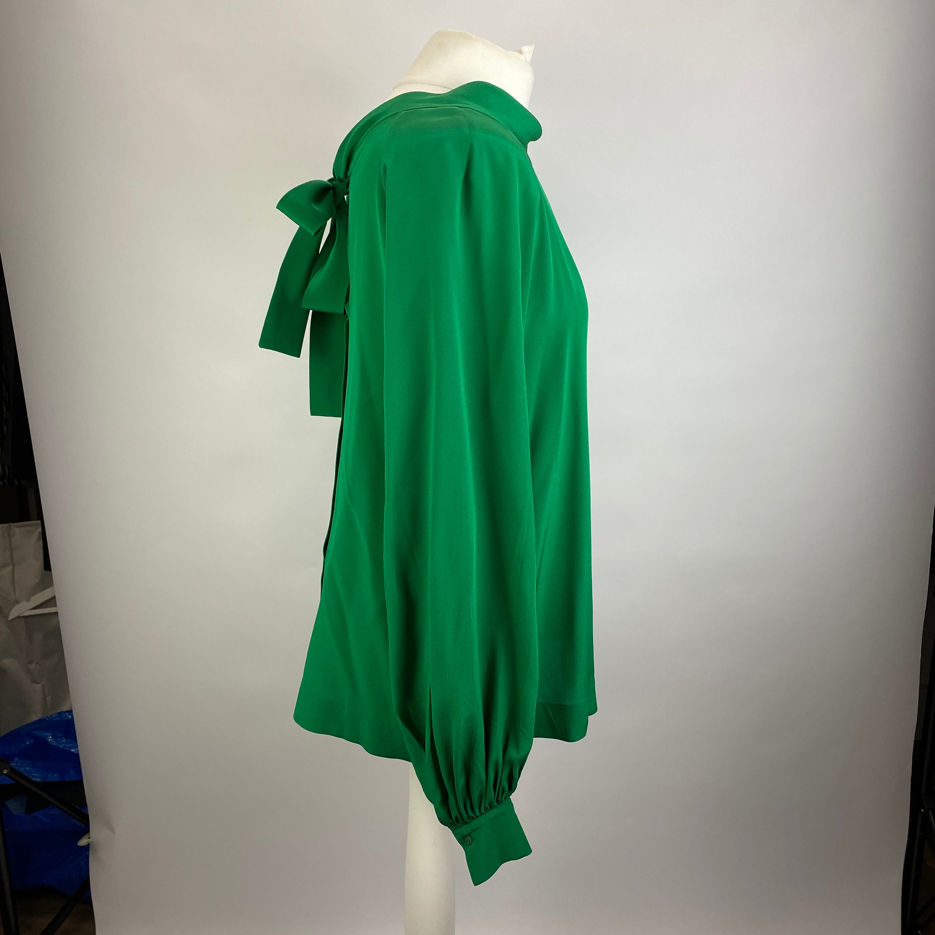 Dorothee Schumacher New £550 Emerald Silk Tie Back Blouse M/L