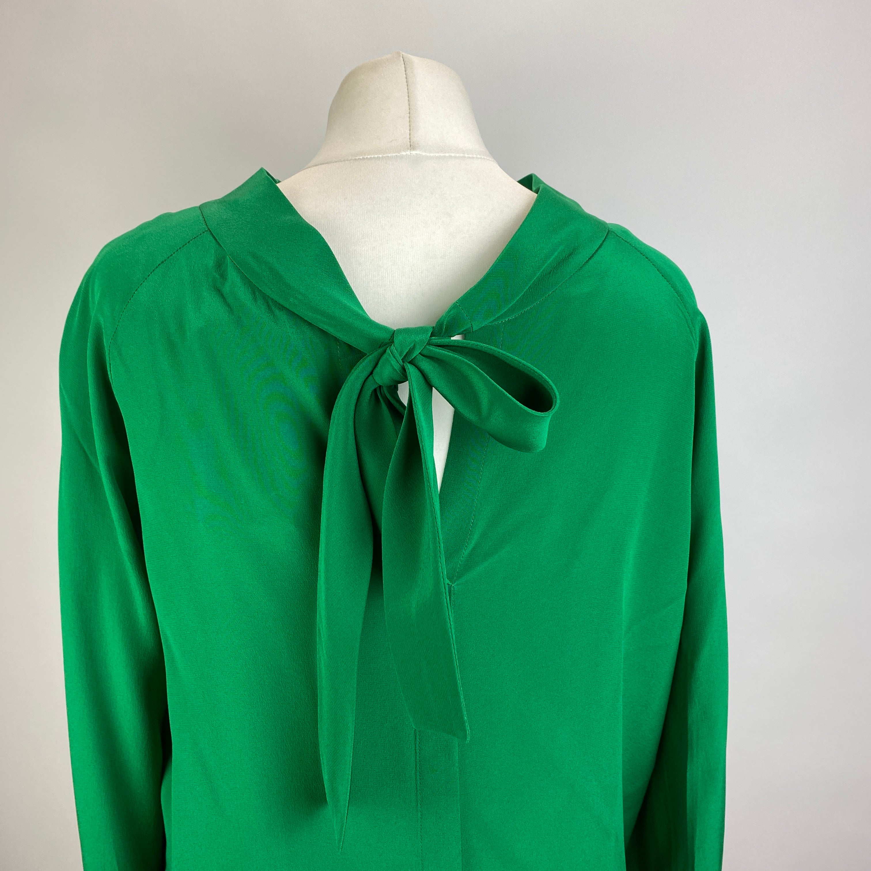 Dorothee Schumacher New £550 Emerald Silk Tie Back Blouse M/L