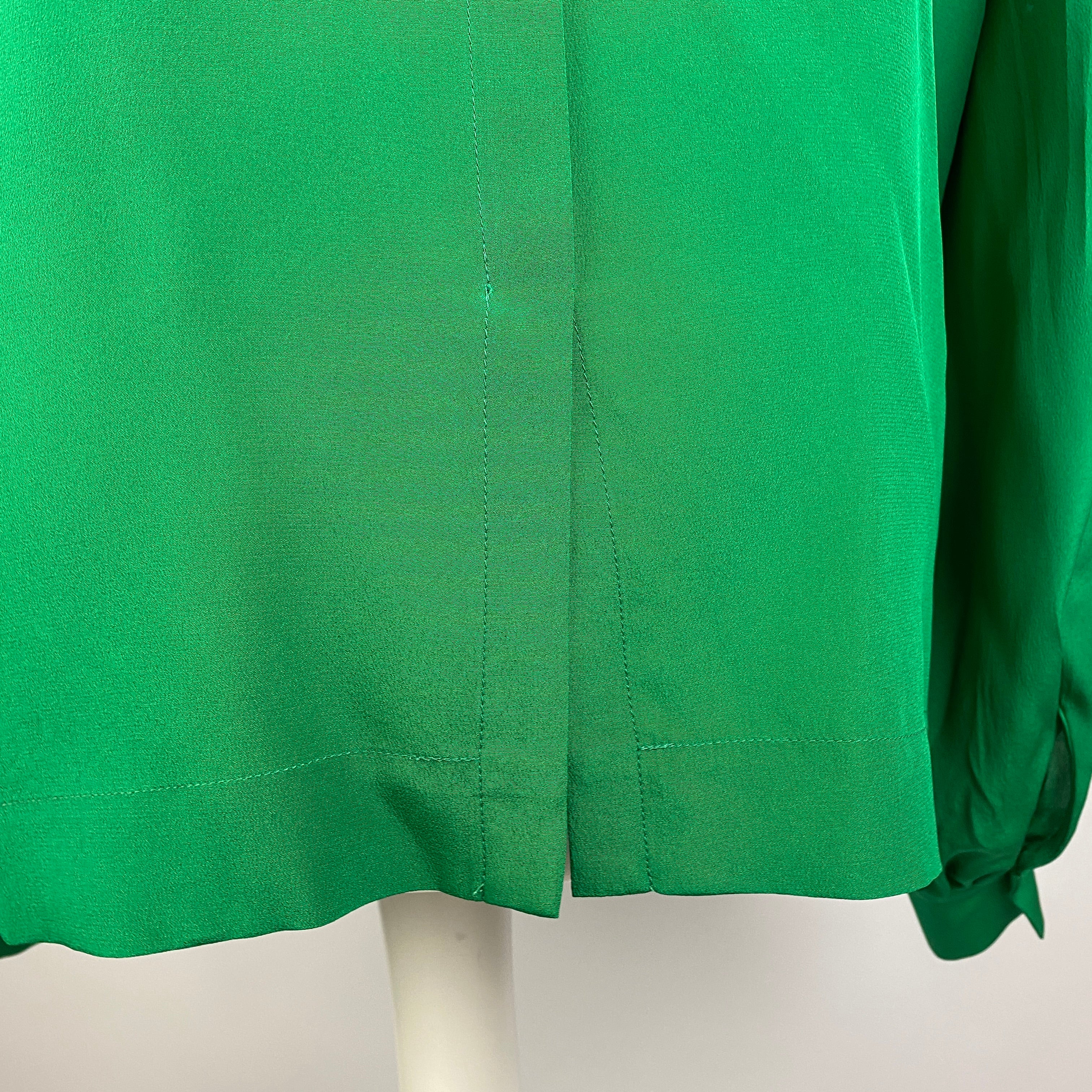 Dorothee Schumacher New £550 Emerald Silk Tie Back Blouse M/L