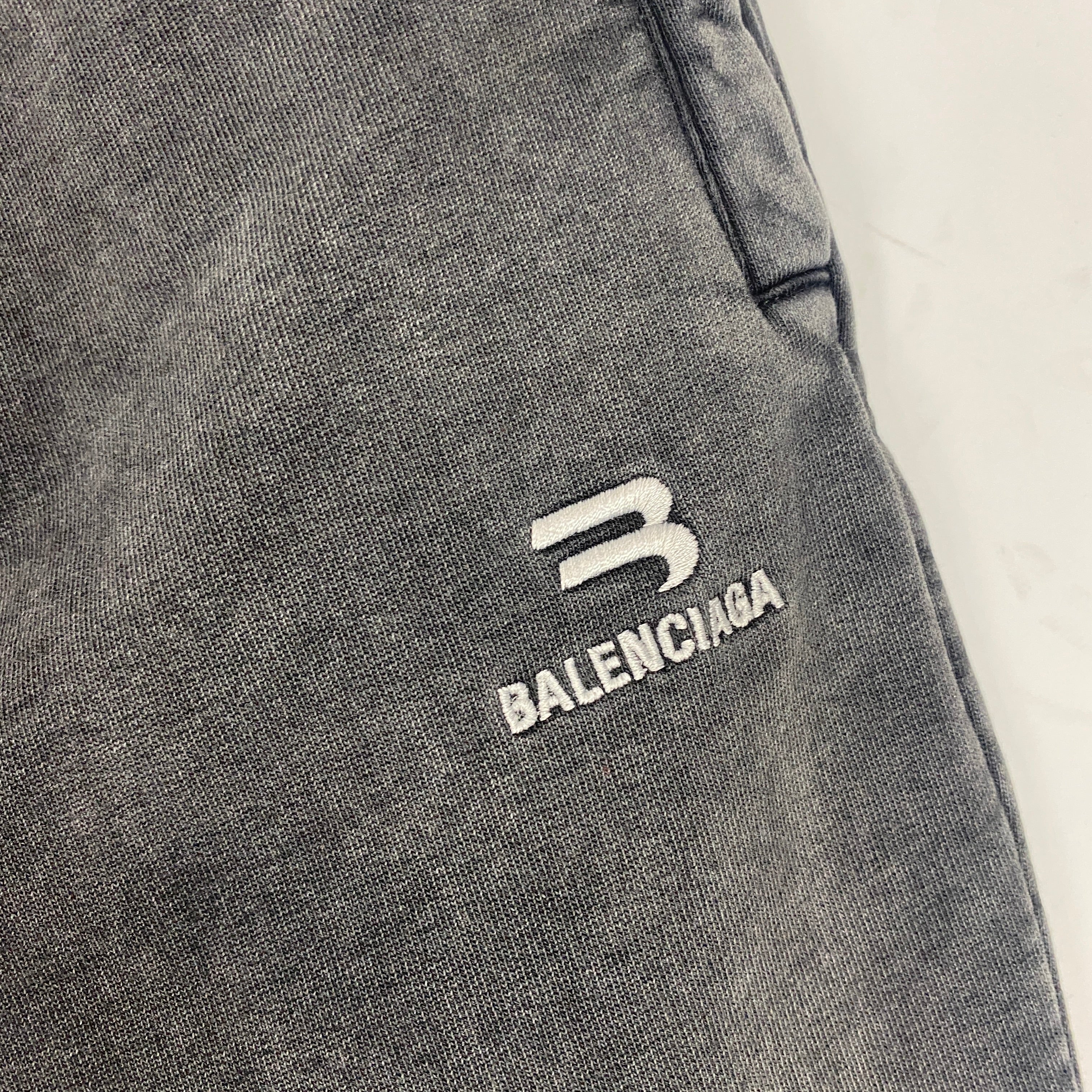Balenciaga Perfect Washed Grey Unisex Joggers XS