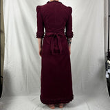 The Vampires Wife £795 Burgundy Needlecord Maxi Dress S